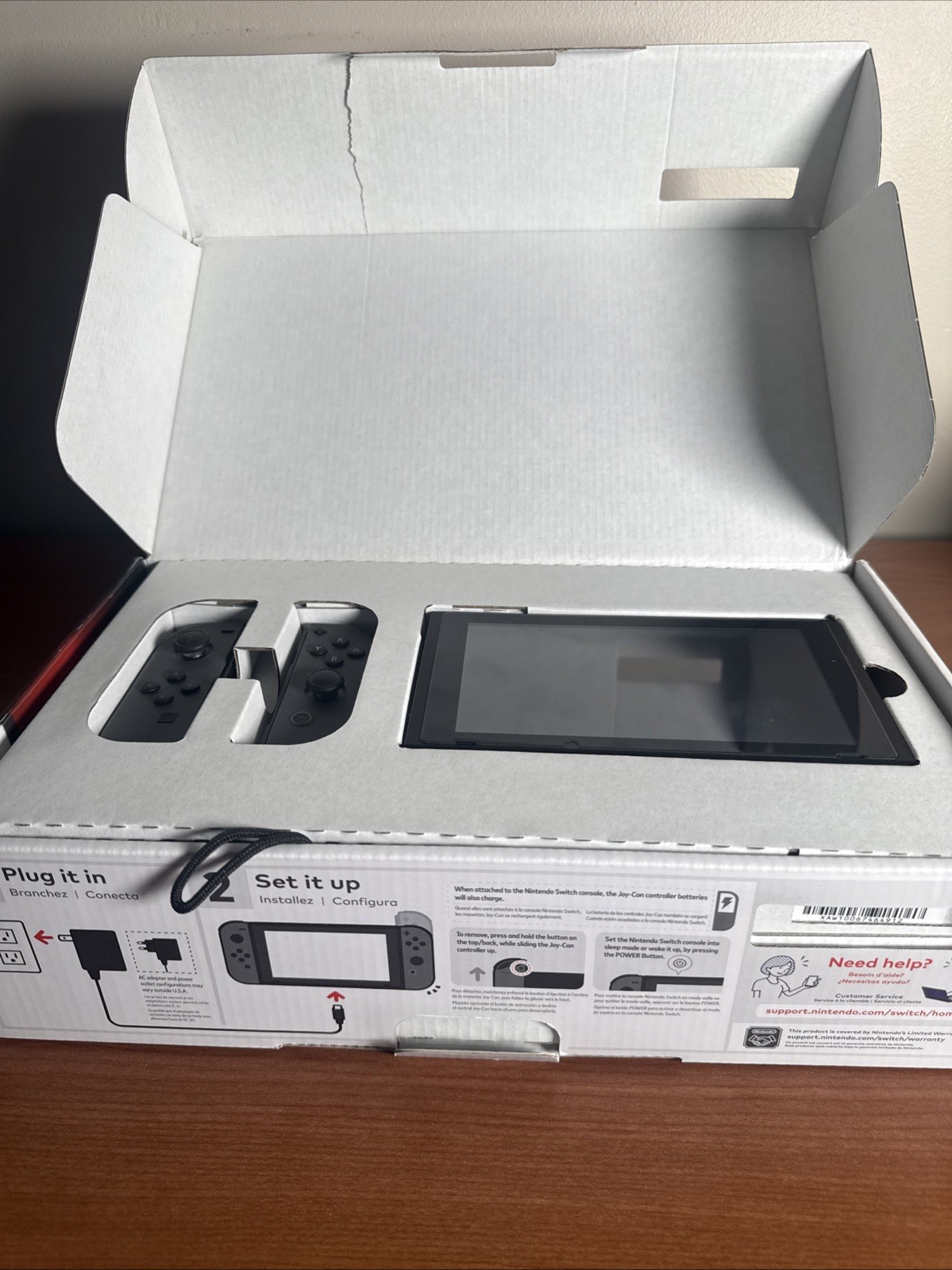 Nintendo Switch HAC-001 32GB Console with Gray Joy‑Con W Box Complete