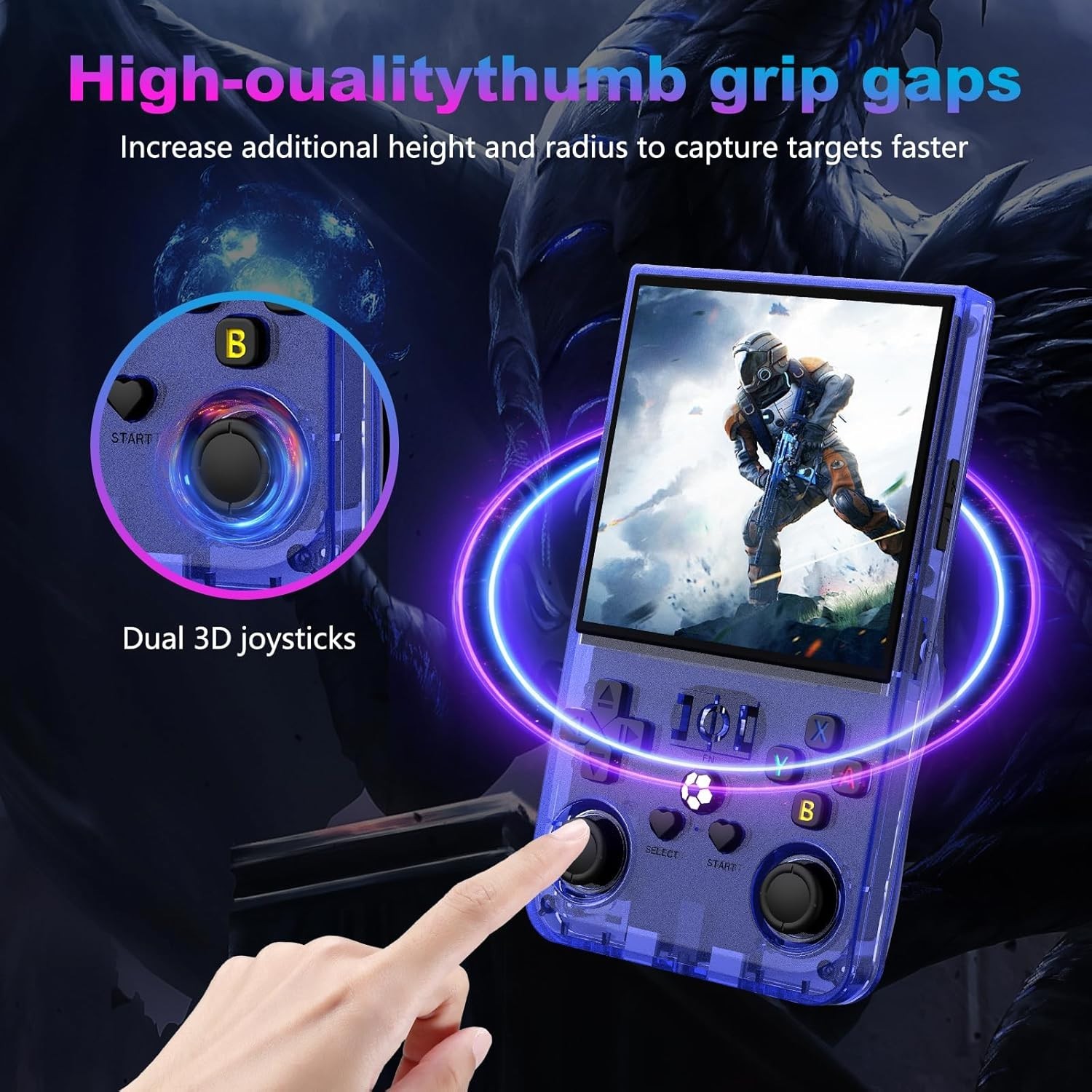 R36MAX Handheld Console – 4000mAh Battery & 18,000+ Games for Endless Fun
