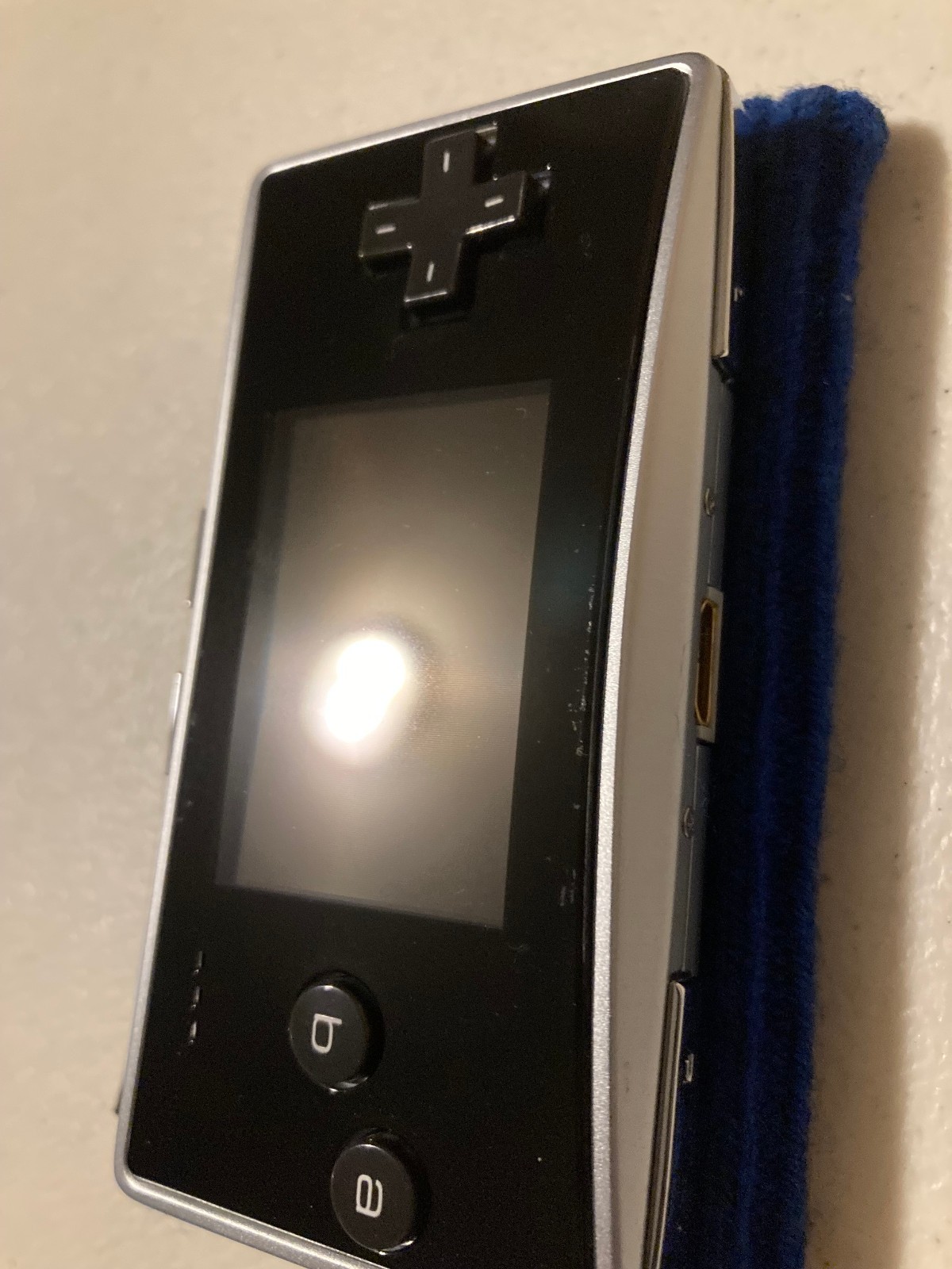 Nintendo Gameboy Micro Advance GBA Black/Silver with charger + case and sleeves