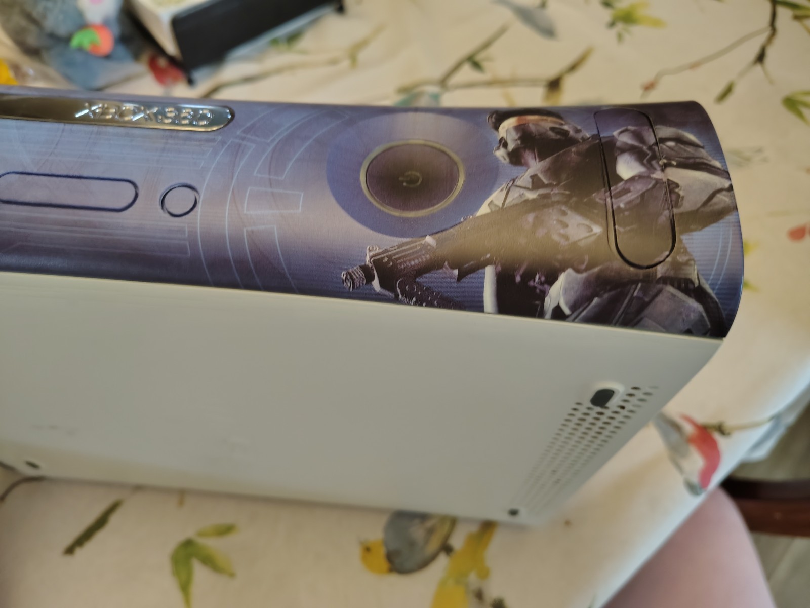Microsoft Xbox 360 Console Halo-Themed Faceplate White Blue USB-A