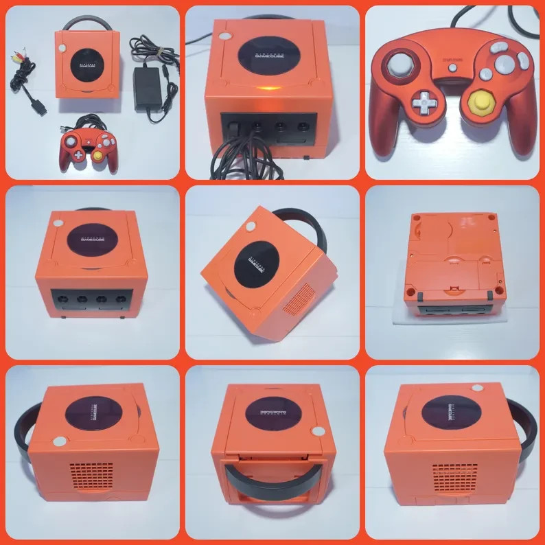 Various Colors Nintendo GameCube Console DOL-001 (USA) and Controllers Reshelled