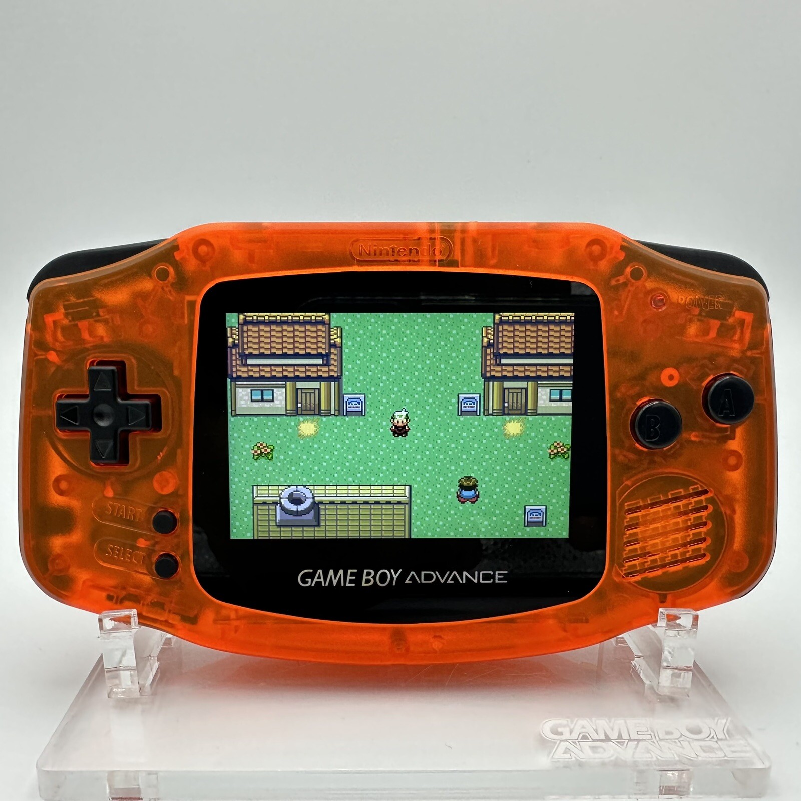 Game Boy Advance GBA iPS Laminated Backlight Backlit Console Clear Orange Black