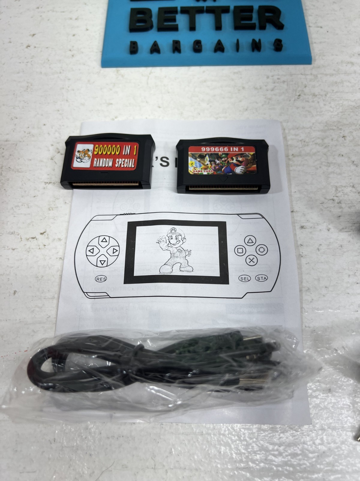 PXP3 Slim Station Handheld Console 2 cartridge games *Tested*