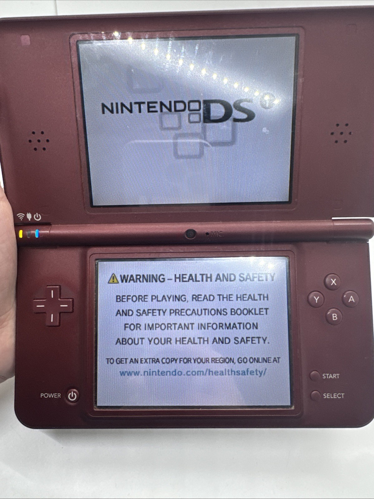 Used Nintendo DSi XL Burgundy Fully Tested And Working With Charger And Stylus