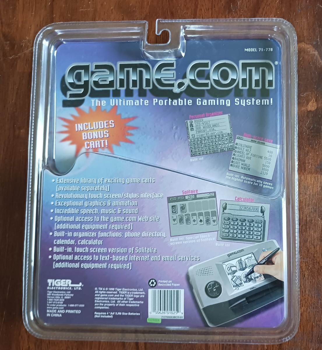 NEW Game Com Handheld Video Game Console Portable Tiger Electronics 1998 SEALED