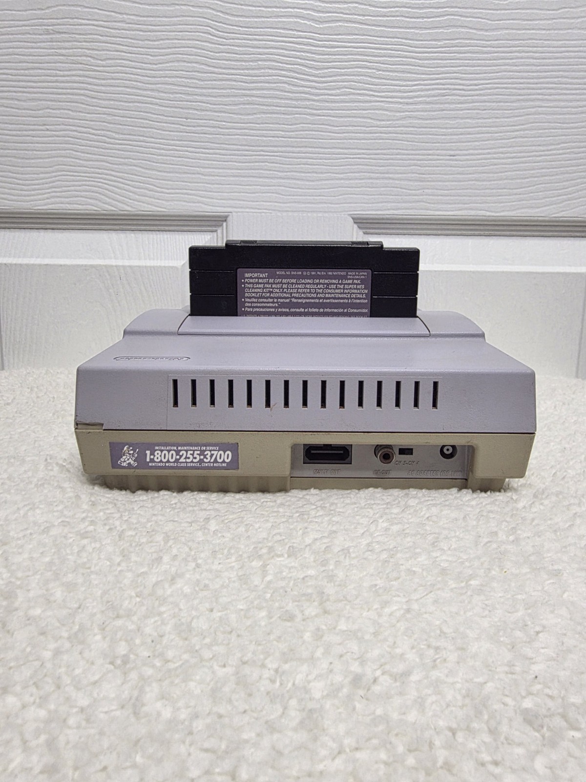 Super Nintendo SNES System Console Bundle w/ Oem Cables & Killer Instinct Game