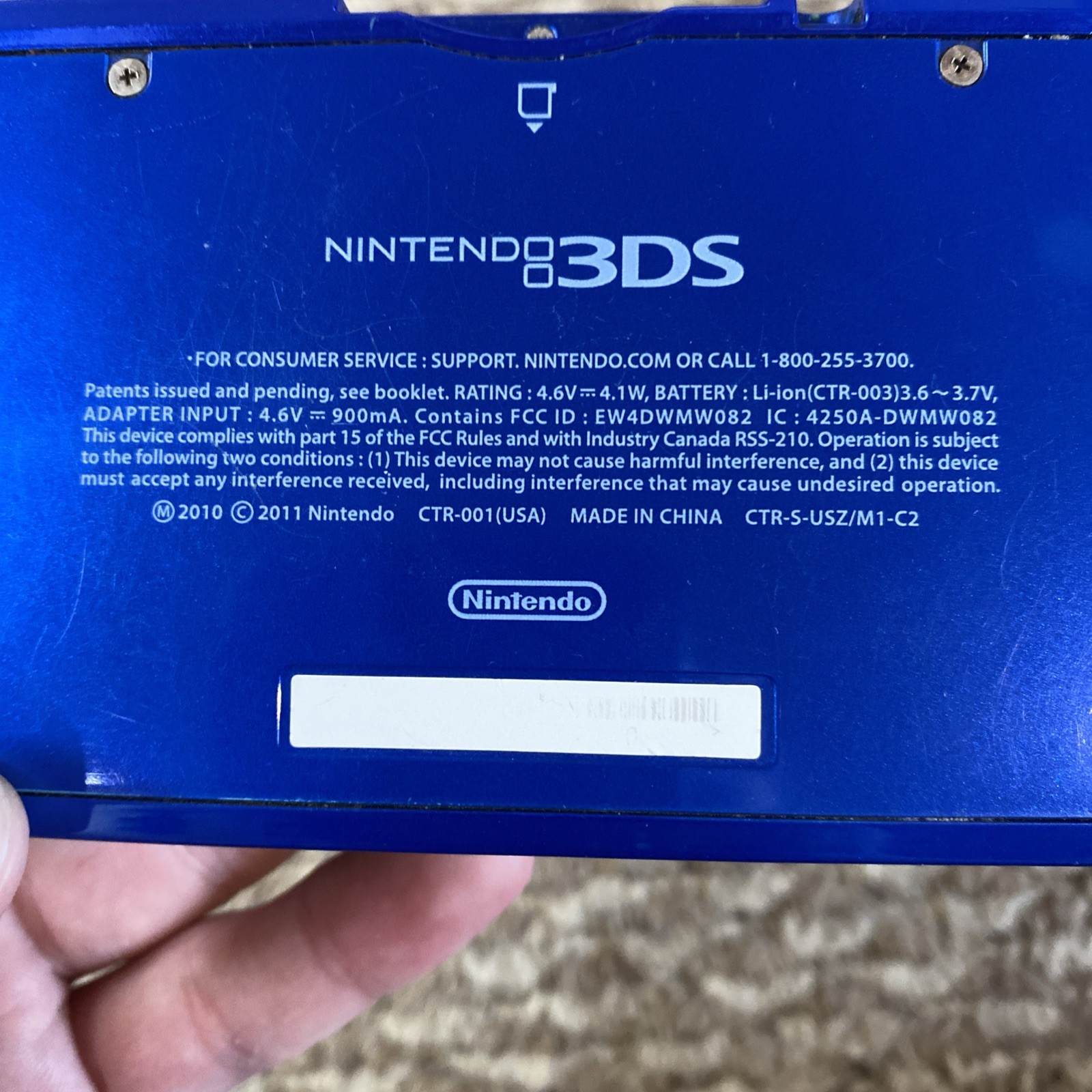Nintendo 3DS Luigi’s Mansion: Dark Moon Cobalt Blue System w/Charger FREE Ship!