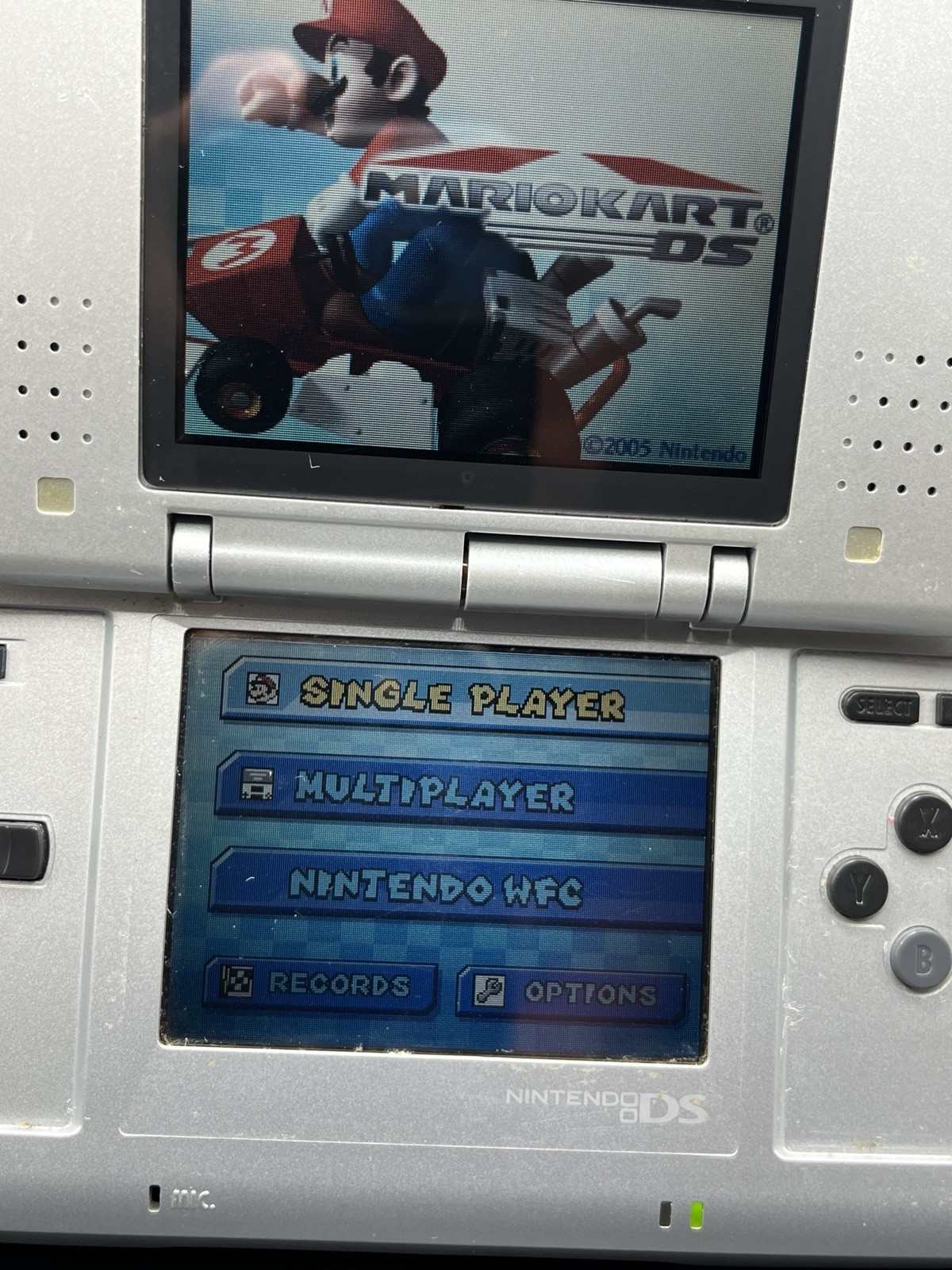 Nintendo DS Original NTR-001 Console – Titanium Silver – Plus Charger – Tested