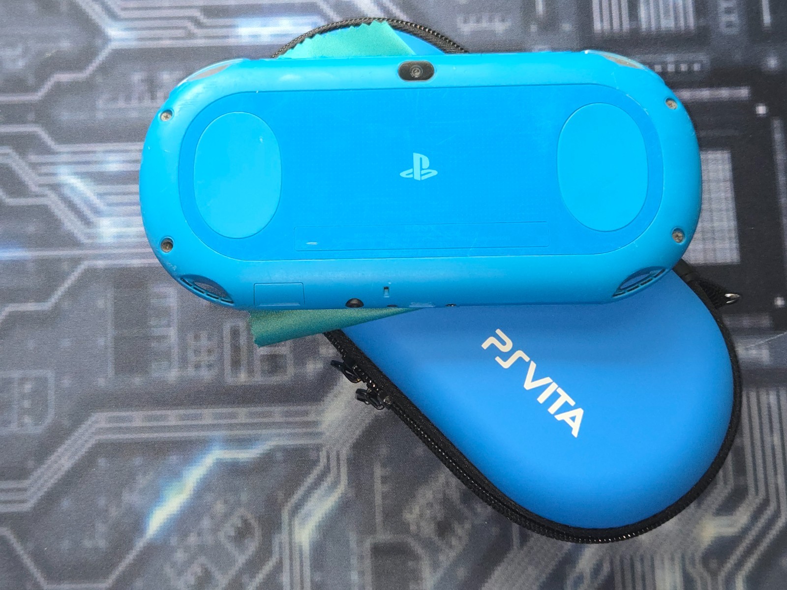 Blue Sony PlayStation PS Vita 2000 Slim – USB-C Port Upgrade + 128GB Memory Card