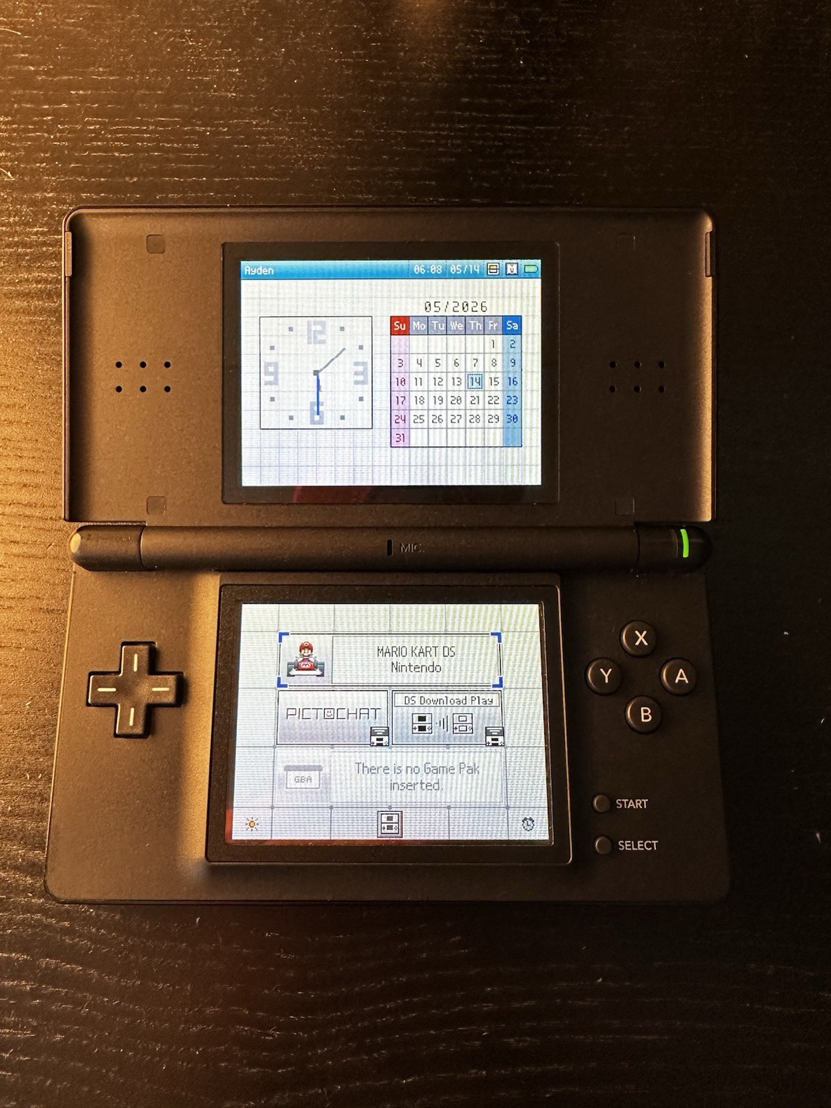 Nintendo DS Lite Black w/ Brand New Case & Charger Excellent Condition