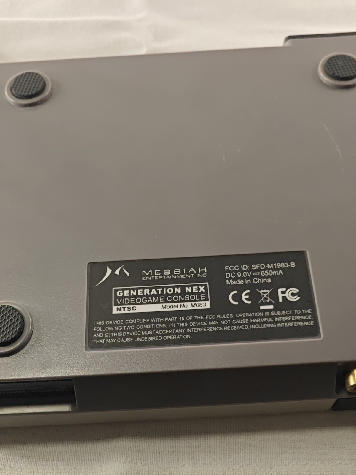 Messiah Entertainment Generation NEX NTSC Console Gray Black Composite RCA RF