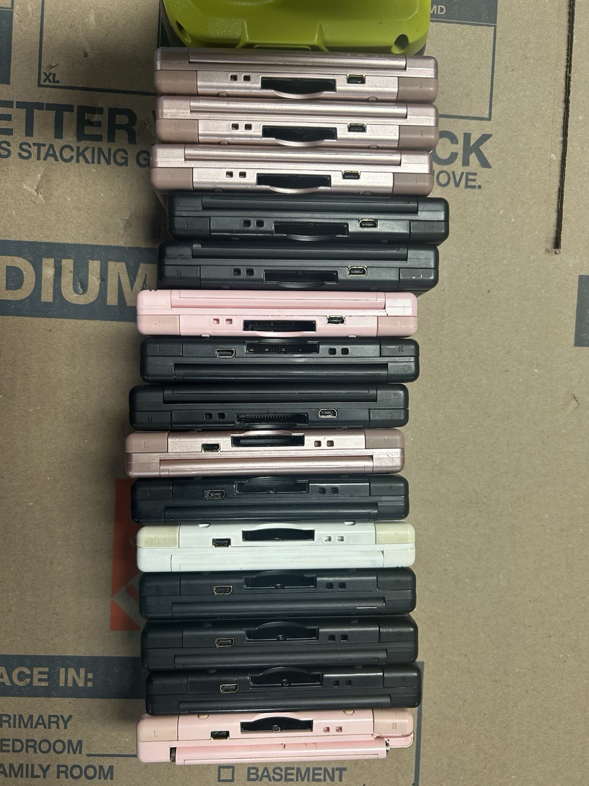 (15) Nintendo DS Lite Handheld Game Systems LOT PARTS REPAIR BROKEN AS-IS
