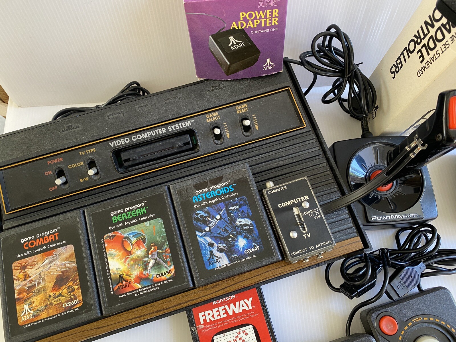 VINTAGE Atari CX2600A Video Game Console, Controllers, 6 Games, Original Box