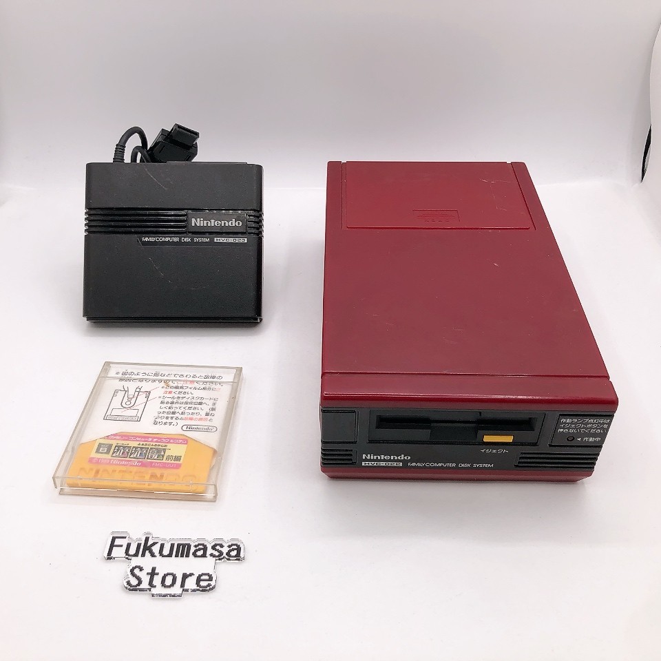 Nintendo Famicom Disk System Console New Belt RAM Adapter set Japan Tested
