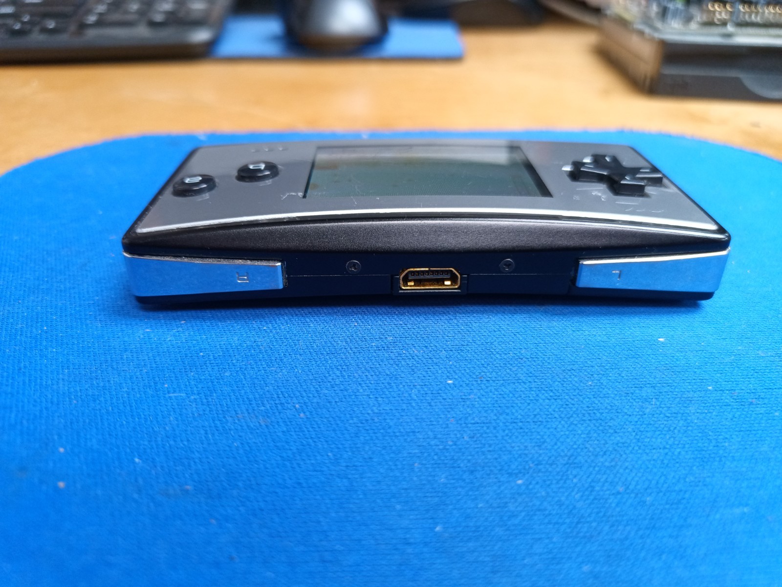 Nintendo Game Boy Micro Black/Silver Handheld Console Tested Working