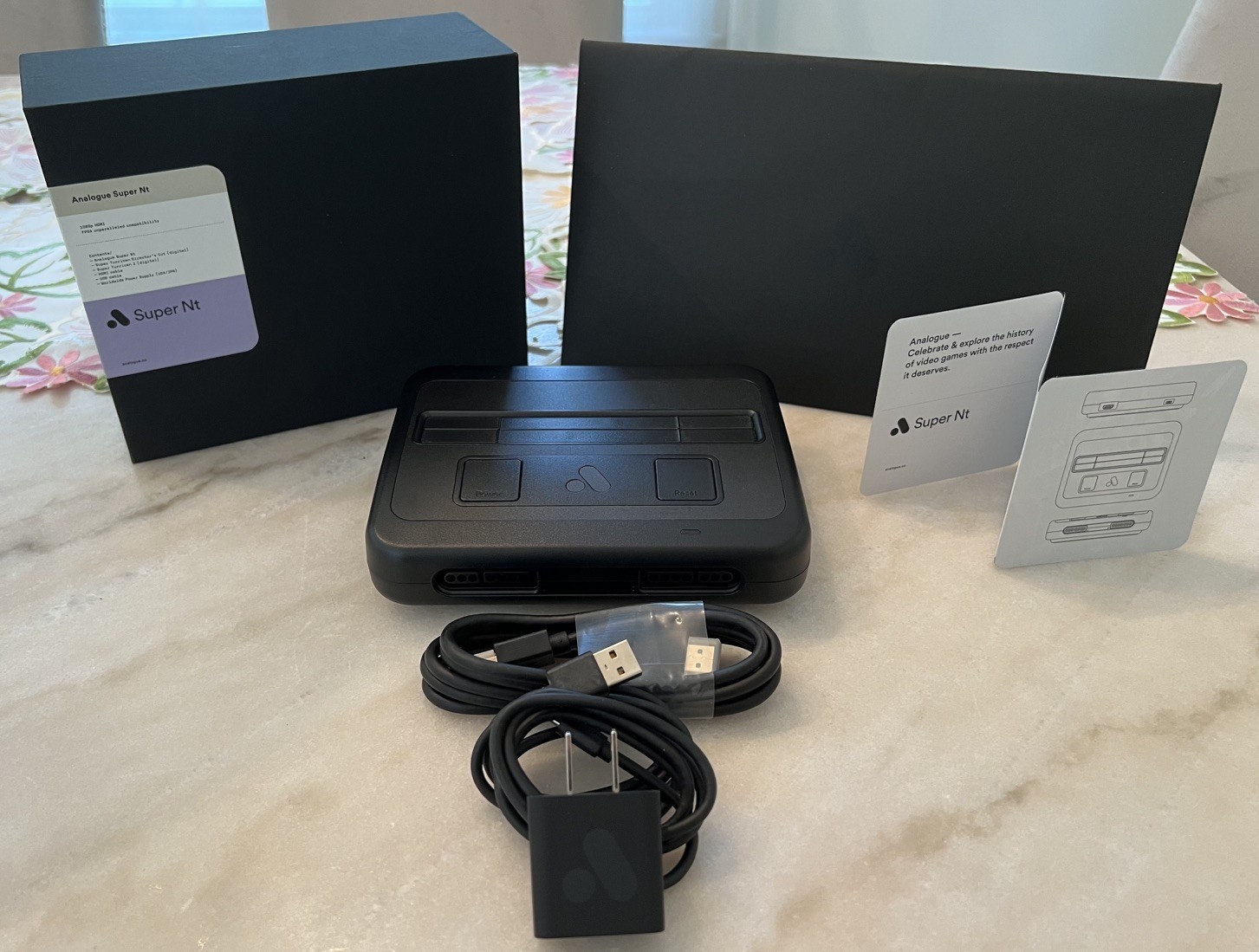 Analogue Super Nt SNES Super Nintendo FPGA Black Edition Complete In Box