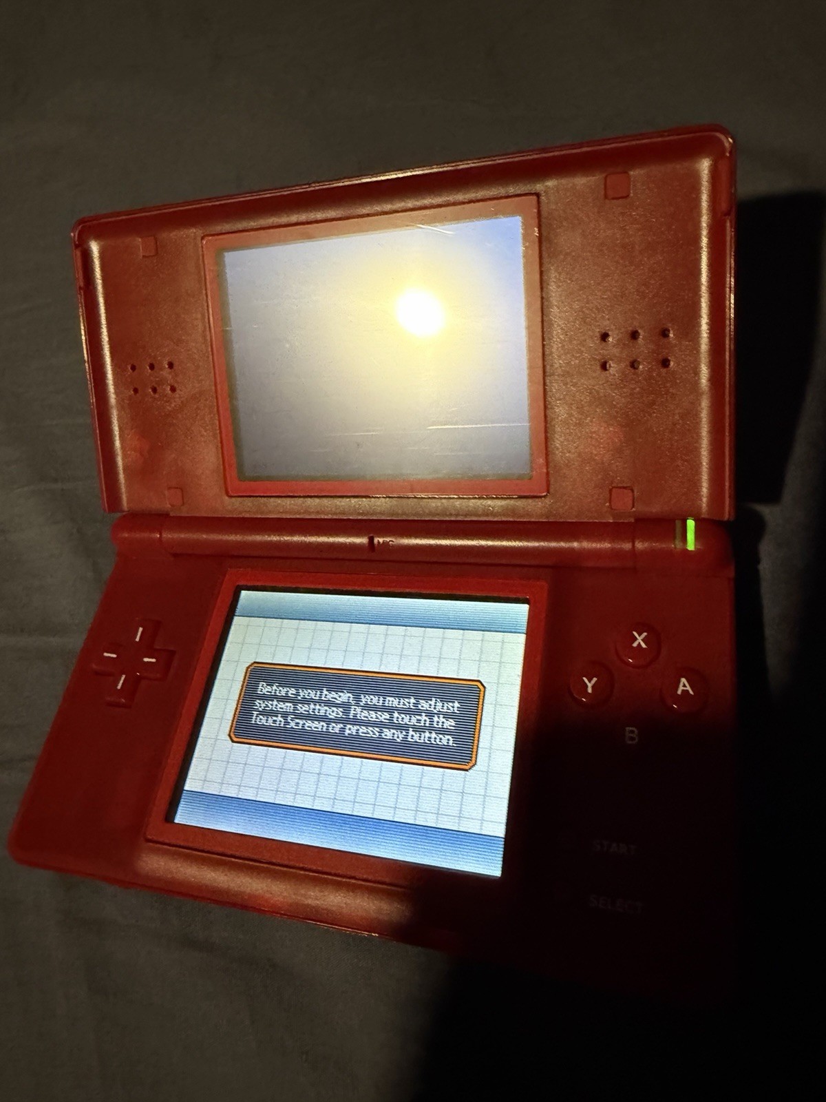 Nintendo DS Handheld System Red Mario Edition Console *READ DESC*!!