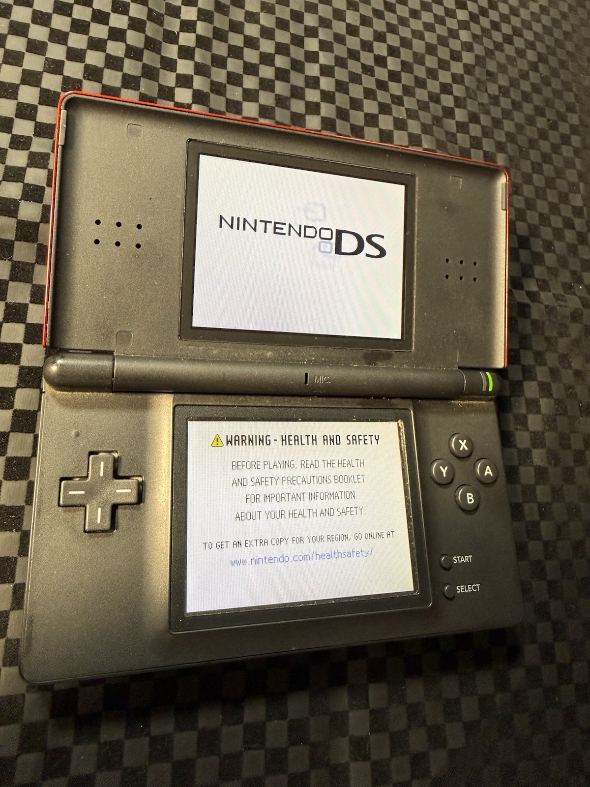 🔥 Nintendo DS Lite USG-001 Crimson Red/Black Console w/ Stylus
