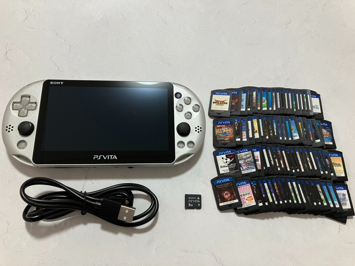 Sony PS Vita PCH-2000 Console with charger / Memory card random 2 games　from US