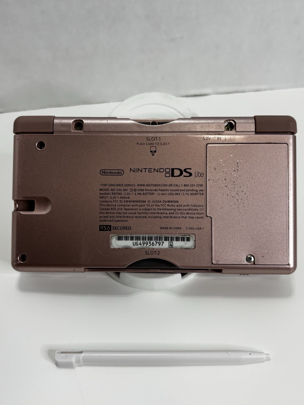 Nintendo DS Lite USG-001 Pink Handheld Console Bundle w/ 7 Games Charger Tested