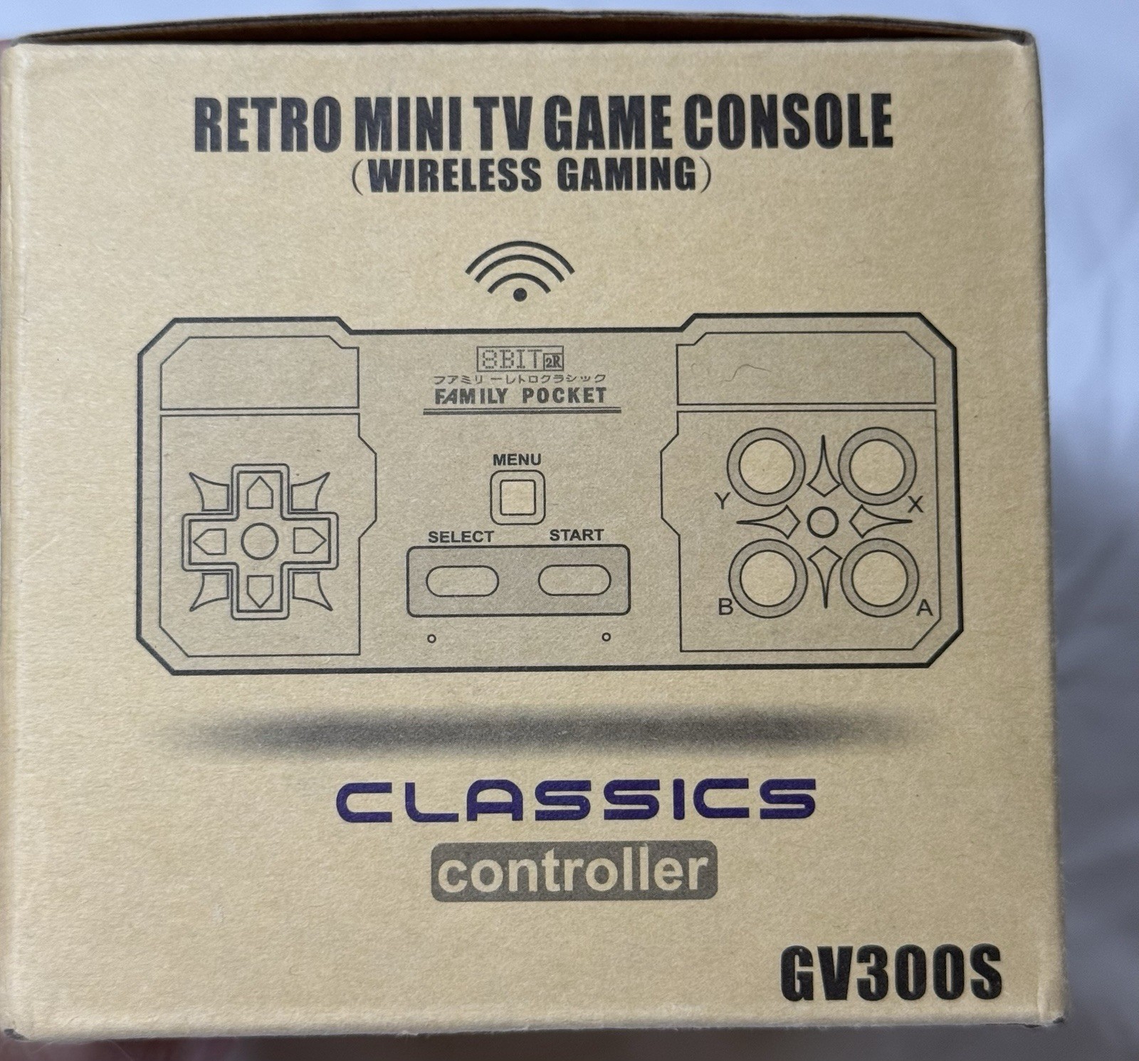 Retro Mini TV Game Console Blue Wireless Portable Rechargeable GV300S Teal NEE