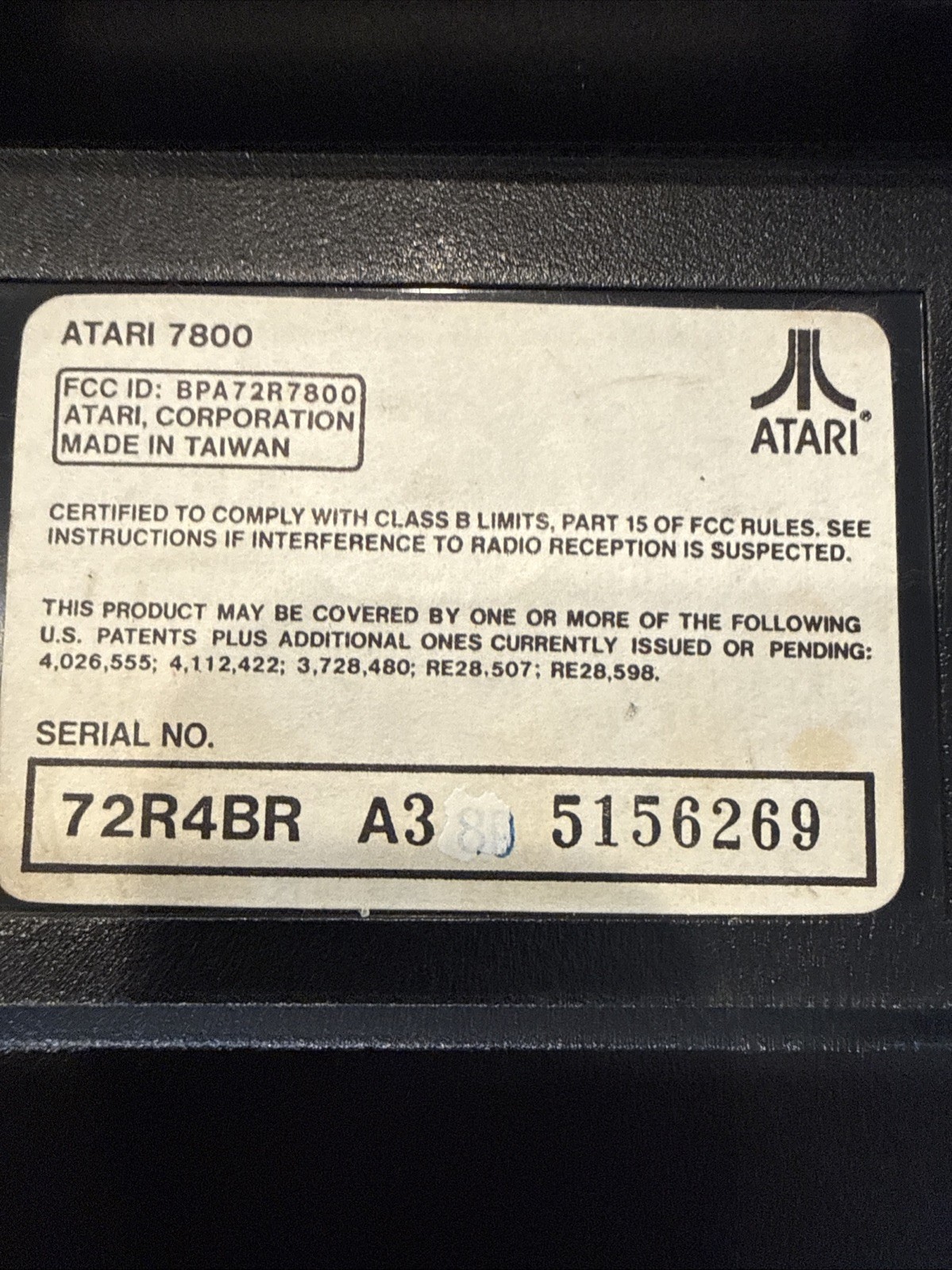 Atari 7800 ProSystem 1986 Console Bundle Controller AS IS Parts READ!!