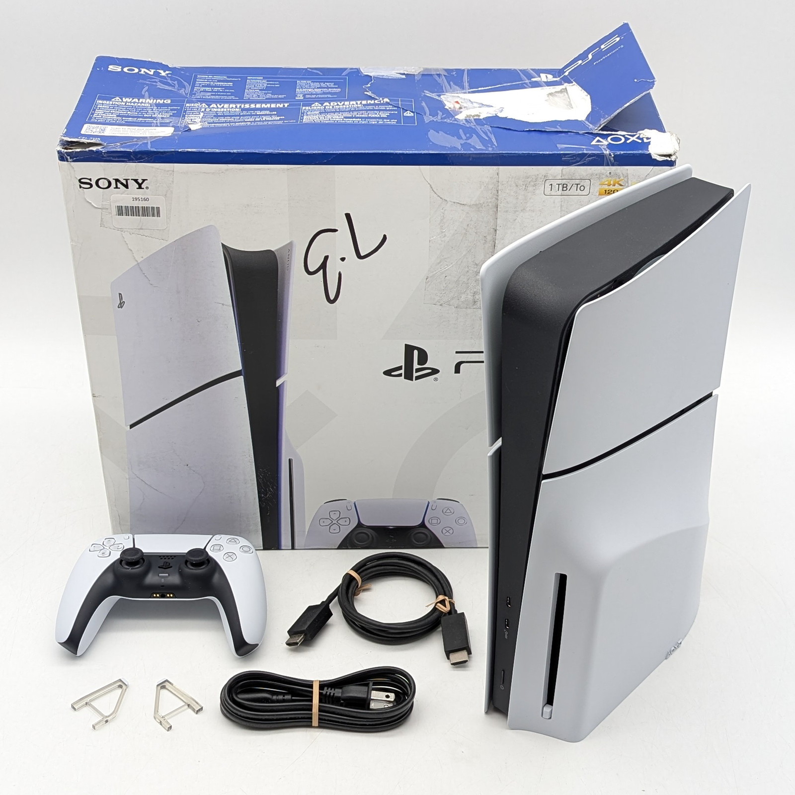 Sony PlayStation 5 Slim Blu-Ray Edition 1TB w/ Controller (CFI-2115) White