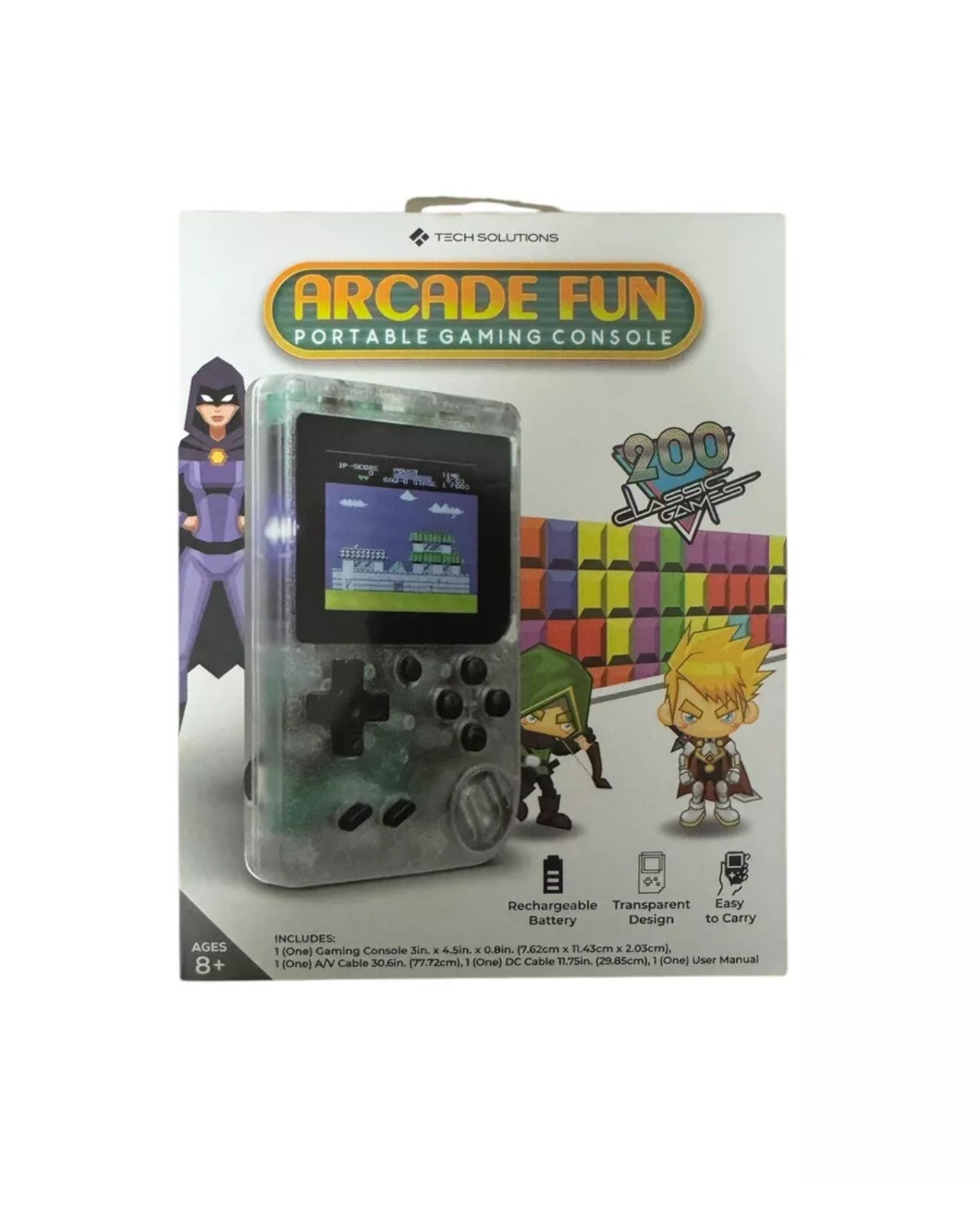 Merkury Innovations Arcade Fun Portable Gaming Console 200 Games NEW IN HAND