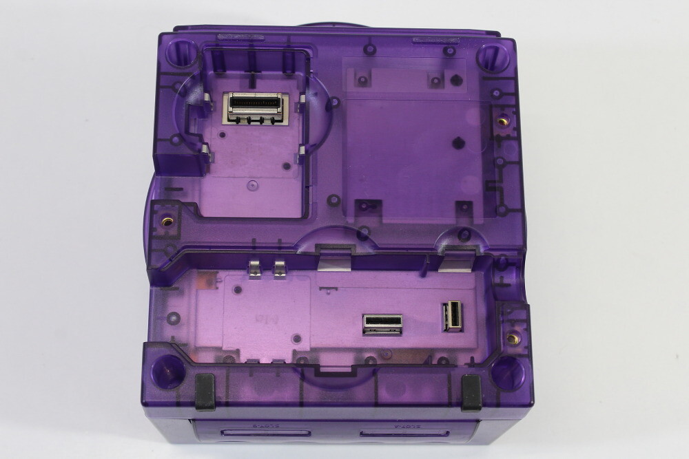 Nintendo Gamecube Clear Transparent Purple Console & AC AV NTSC-U/C DOL-001