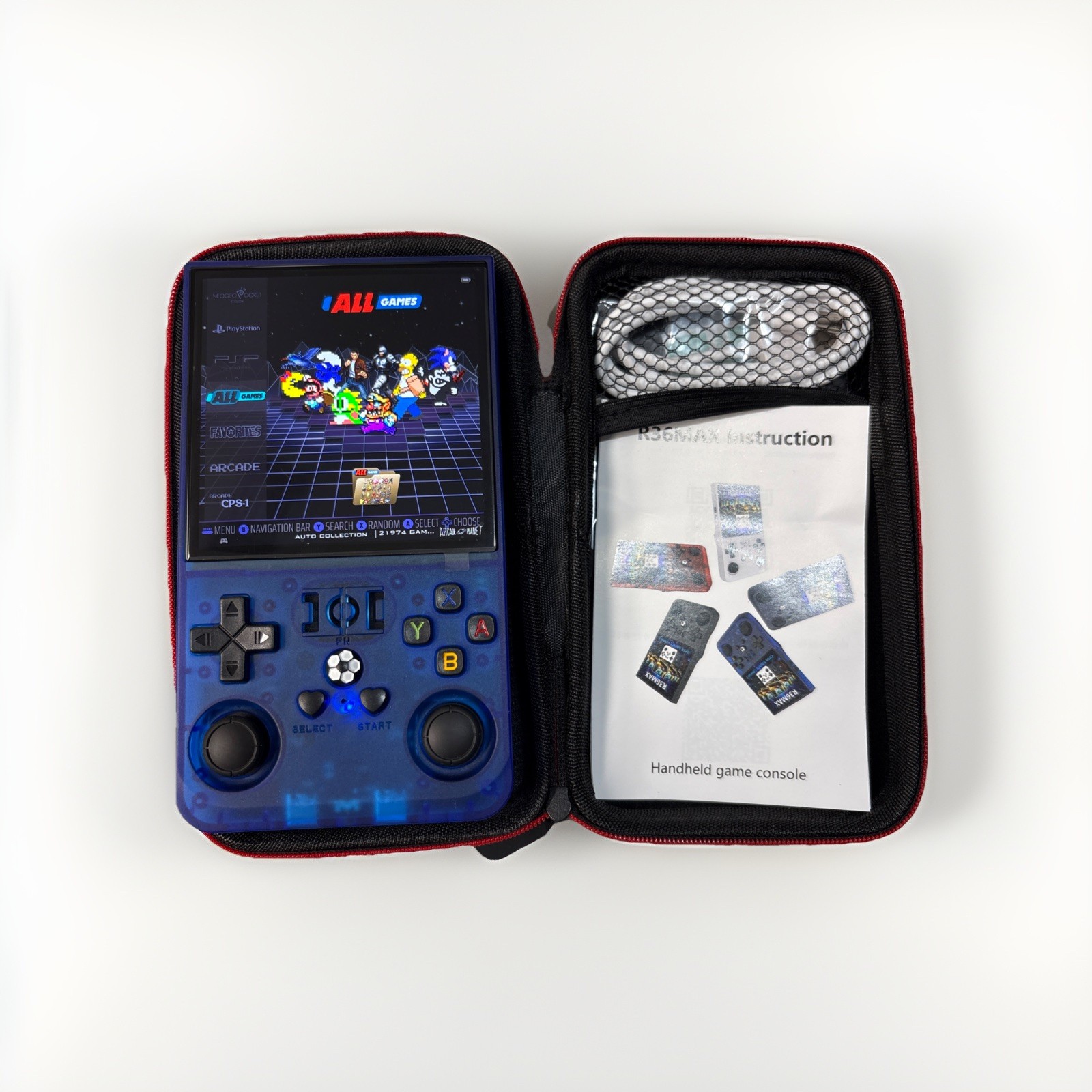 R36 Max Open Source Handheld Game Console 4” Screen Open Box NEW