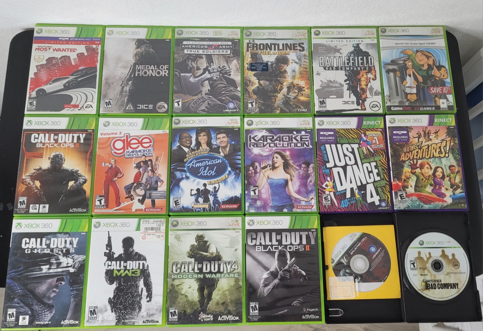 Xbox 360 S White Model 1439 Console 19 Game Bundle Kinect Nyko Tested Working