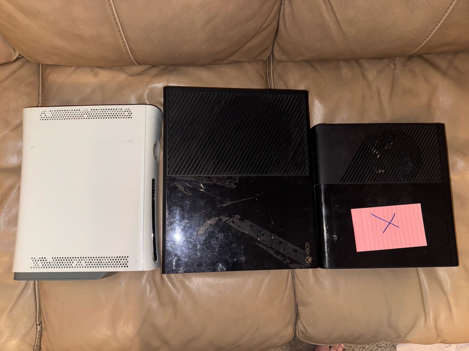 Bulk Lot x6 Xbox 360s With HDDs No Controllers Cords Or Games