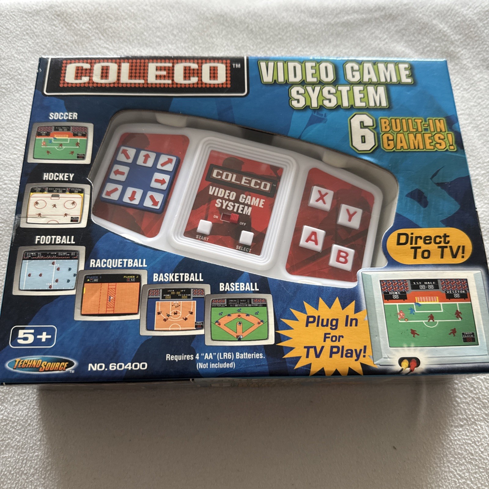 Coleco Video Game System w/6 Built in (Sports) Games, New in Original Packaging