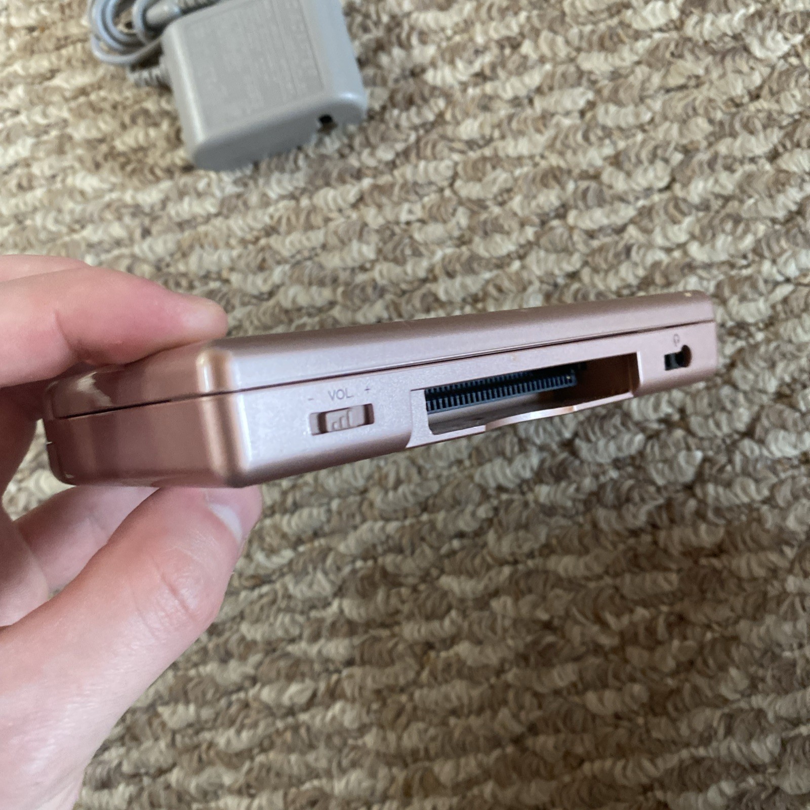 Nintendo DS Lite Metallic Rose Pink Handheld USG-001 W/ Charger Tested USA
