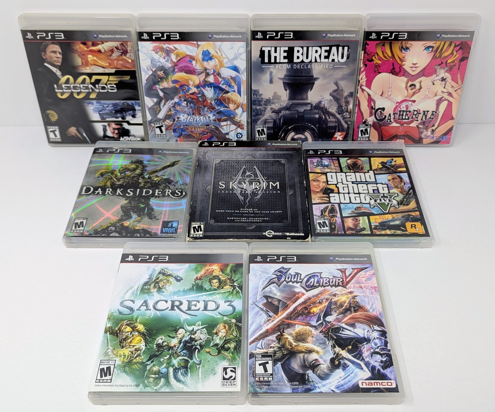 PlayStation 3 PS3 Slim 160GB Console Bundle w 10 Games – GTA V, Skyrim – Tested!
