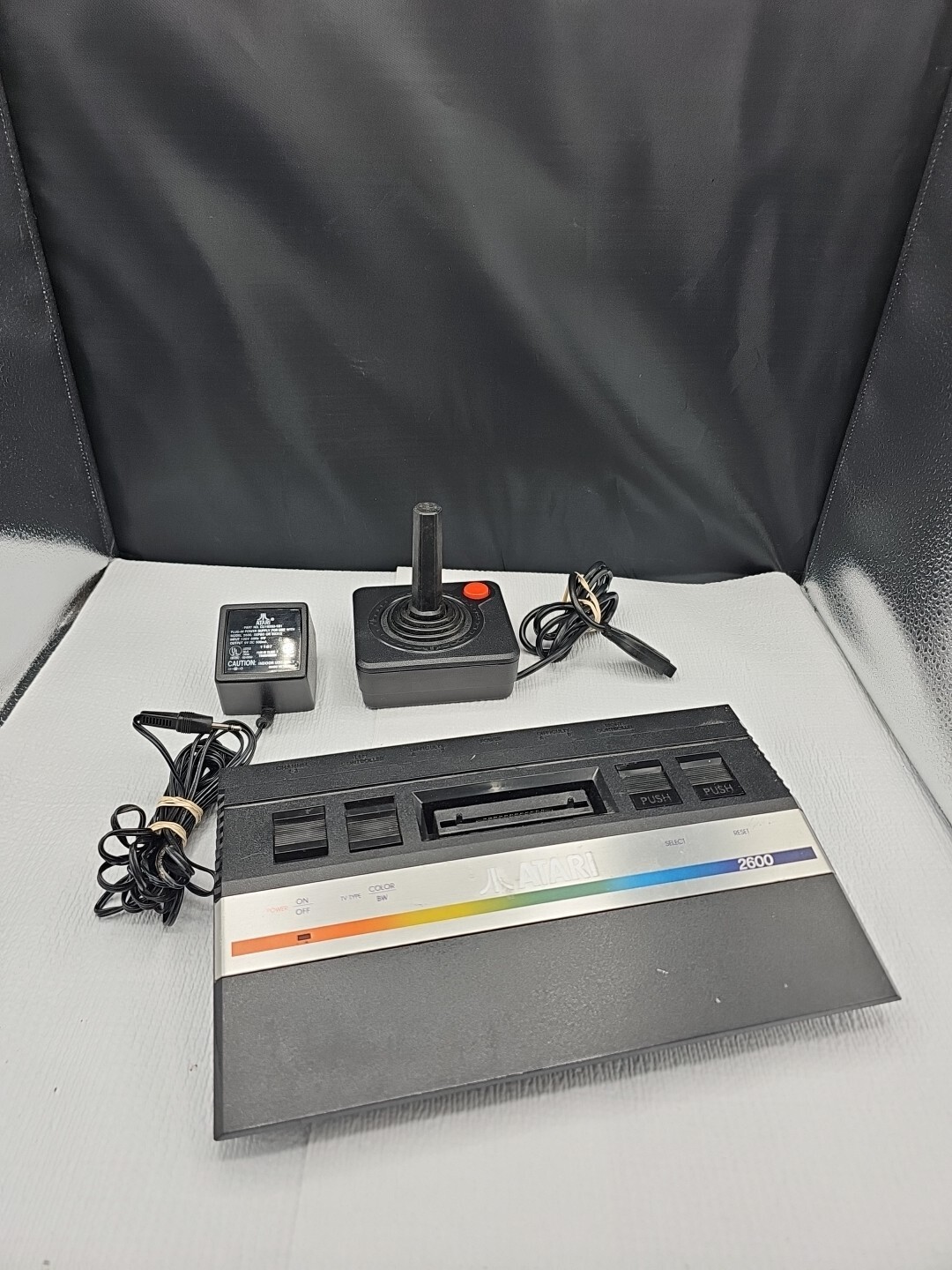 Atari 2600 Jr. Console w/ Joystick Controller & Atari AC Adapter POWERED ON ONLY