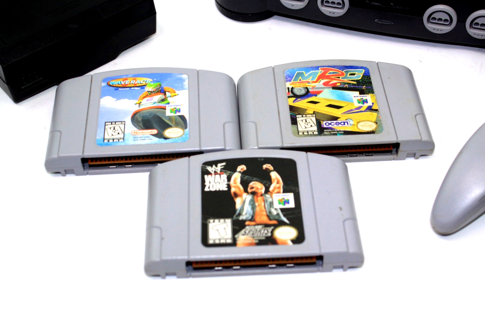 Nintendo 64 N64 Console NUS-001 w/ 3 Games Wave Race – MRC – WF War Zone