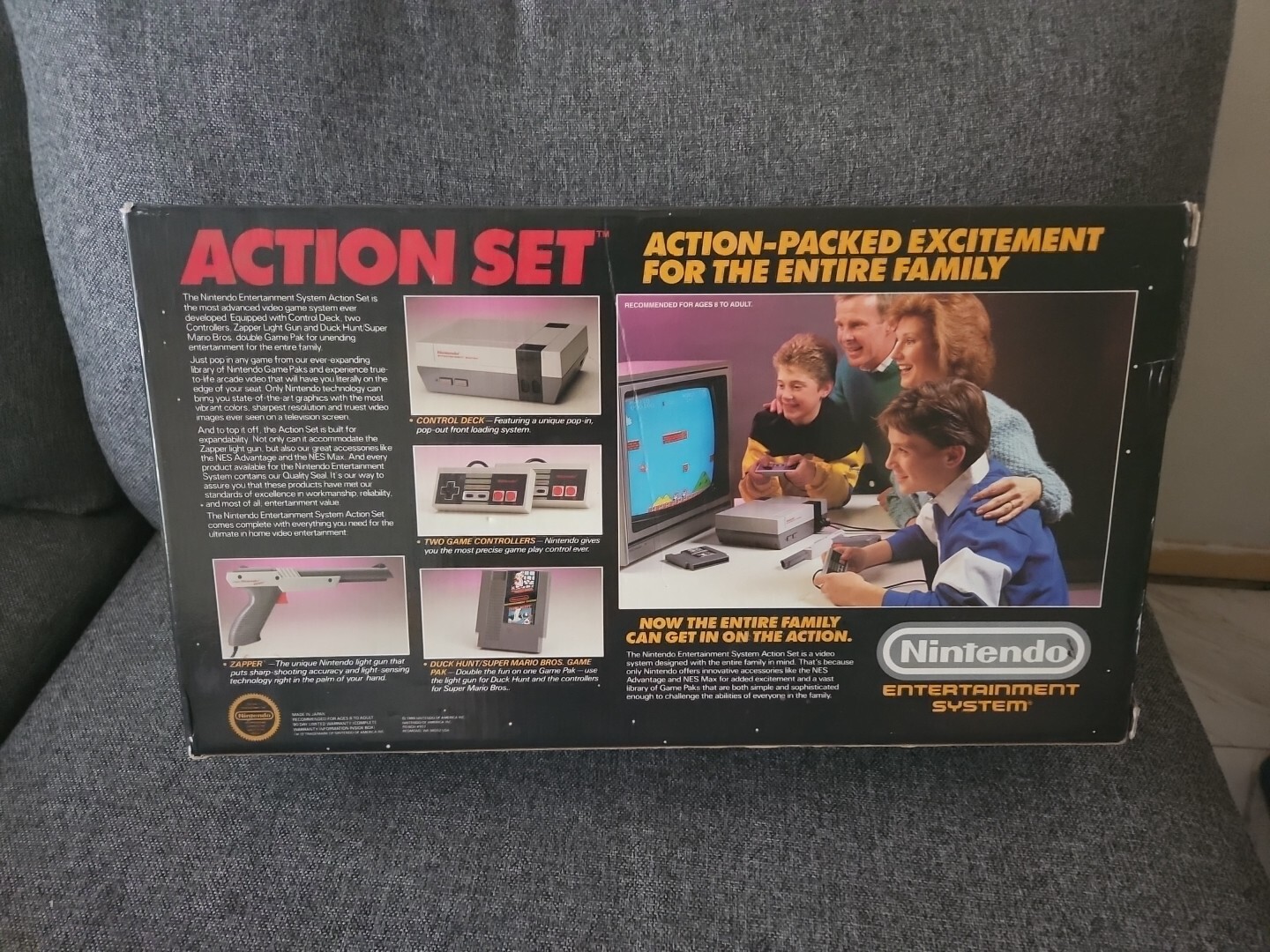 Nintendo NES Action Set Video Game System With BOX INSERTS Styrofoam Authentic