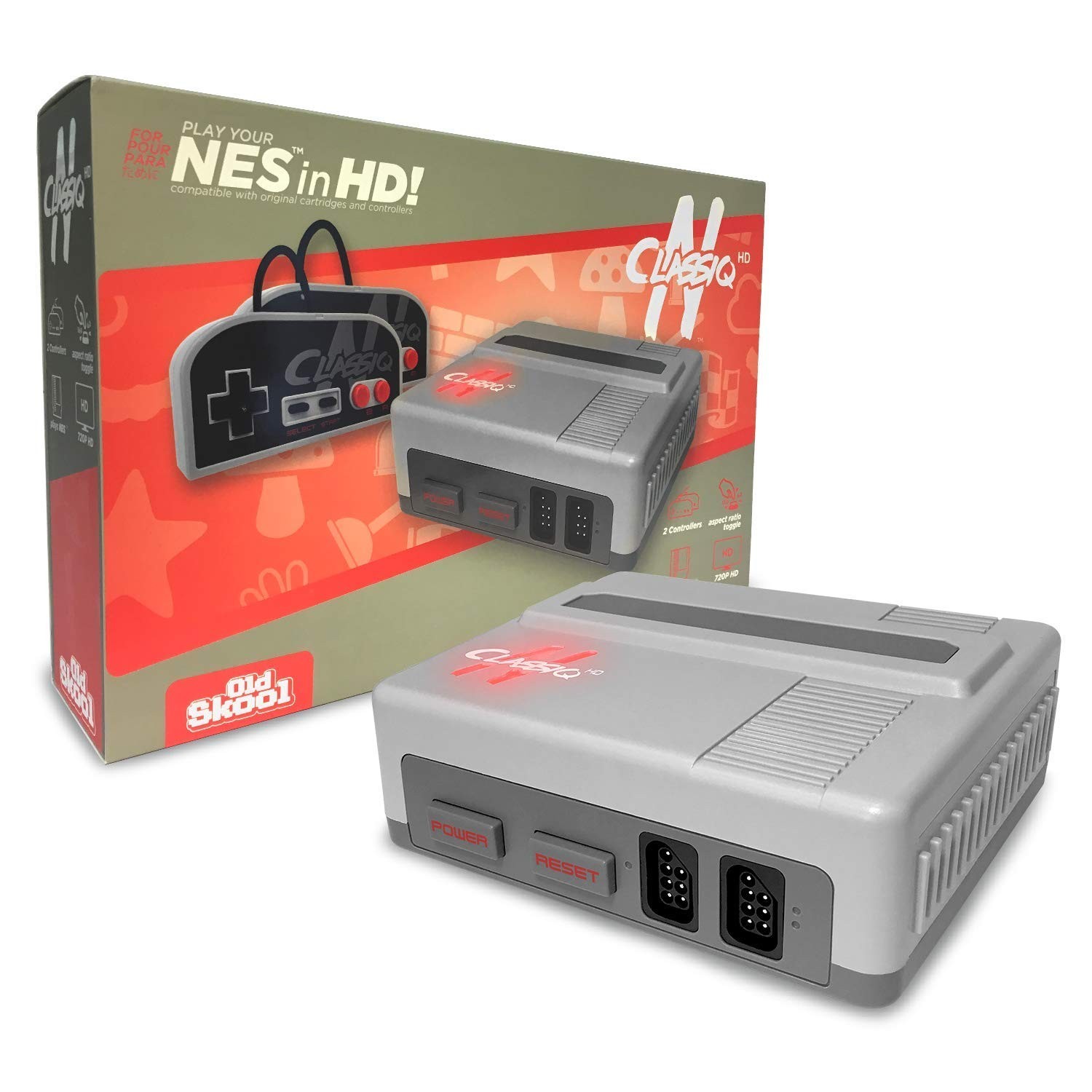 CLASSIQ N HD Console: Perfect for NES Cartridges & Two-Player Excitement