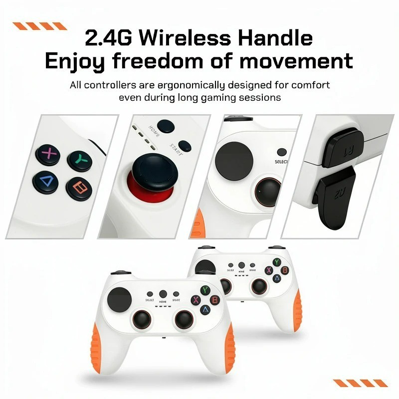 X10 PRO Retro Game Stick 128GB 50000+ Games 4K HDMI Console w 2 Controllers
