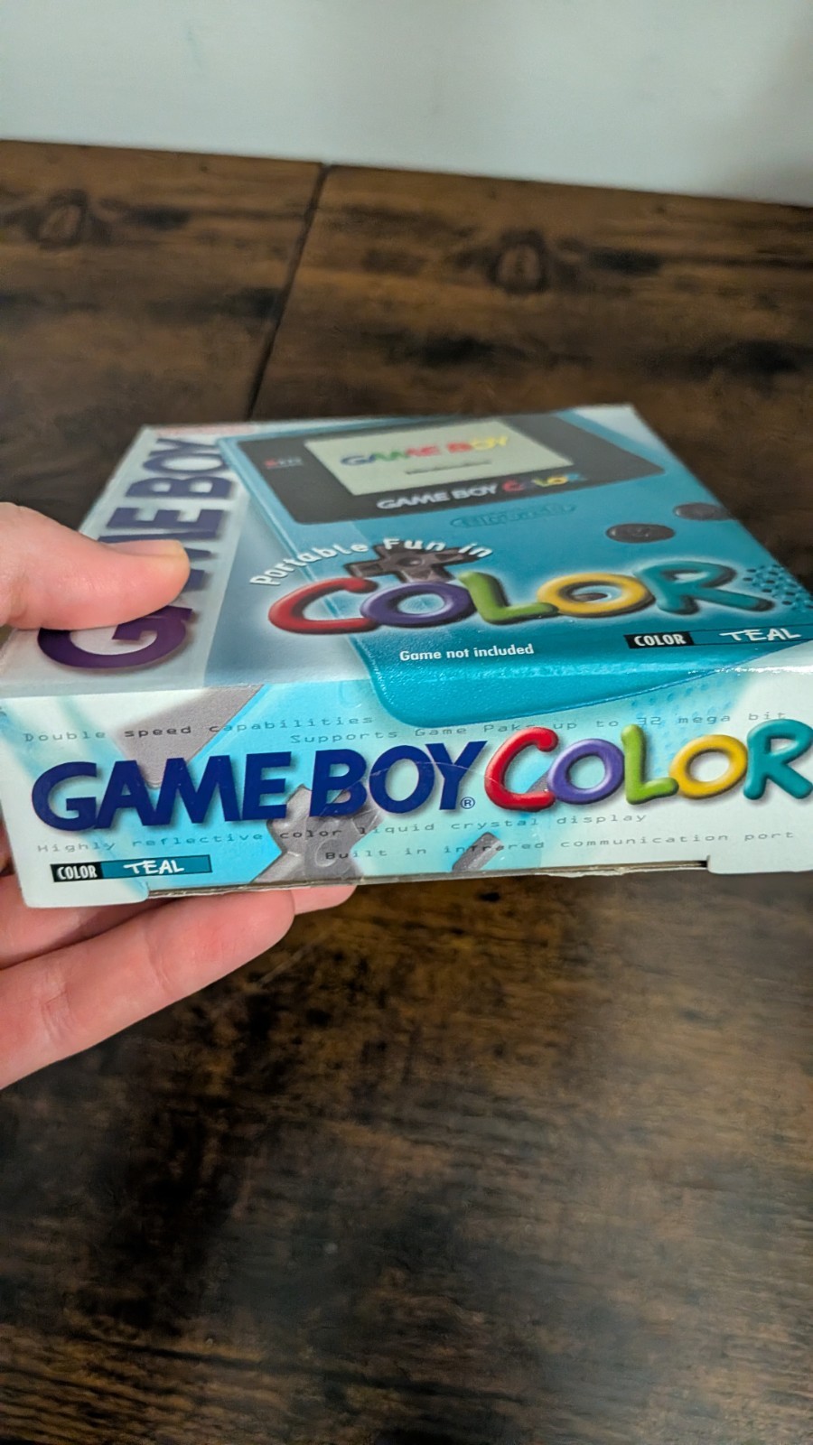 Authentic Nintendo Game Boy Color Teal EMPTY Box, Box and manual Only NO CONSOLE