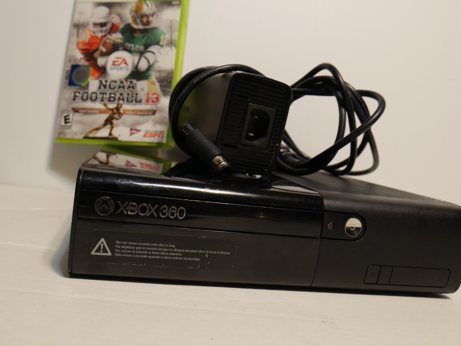 Microsoft Xbox 360 E Black Console 4GB Wi-Fi HDMi 1080p Used,Good Scratches