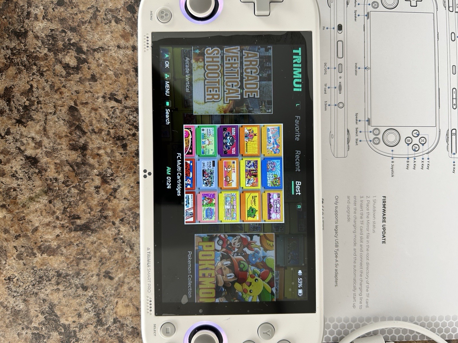Trimui Smart Pro TG5040 Handheld Video Game Console White