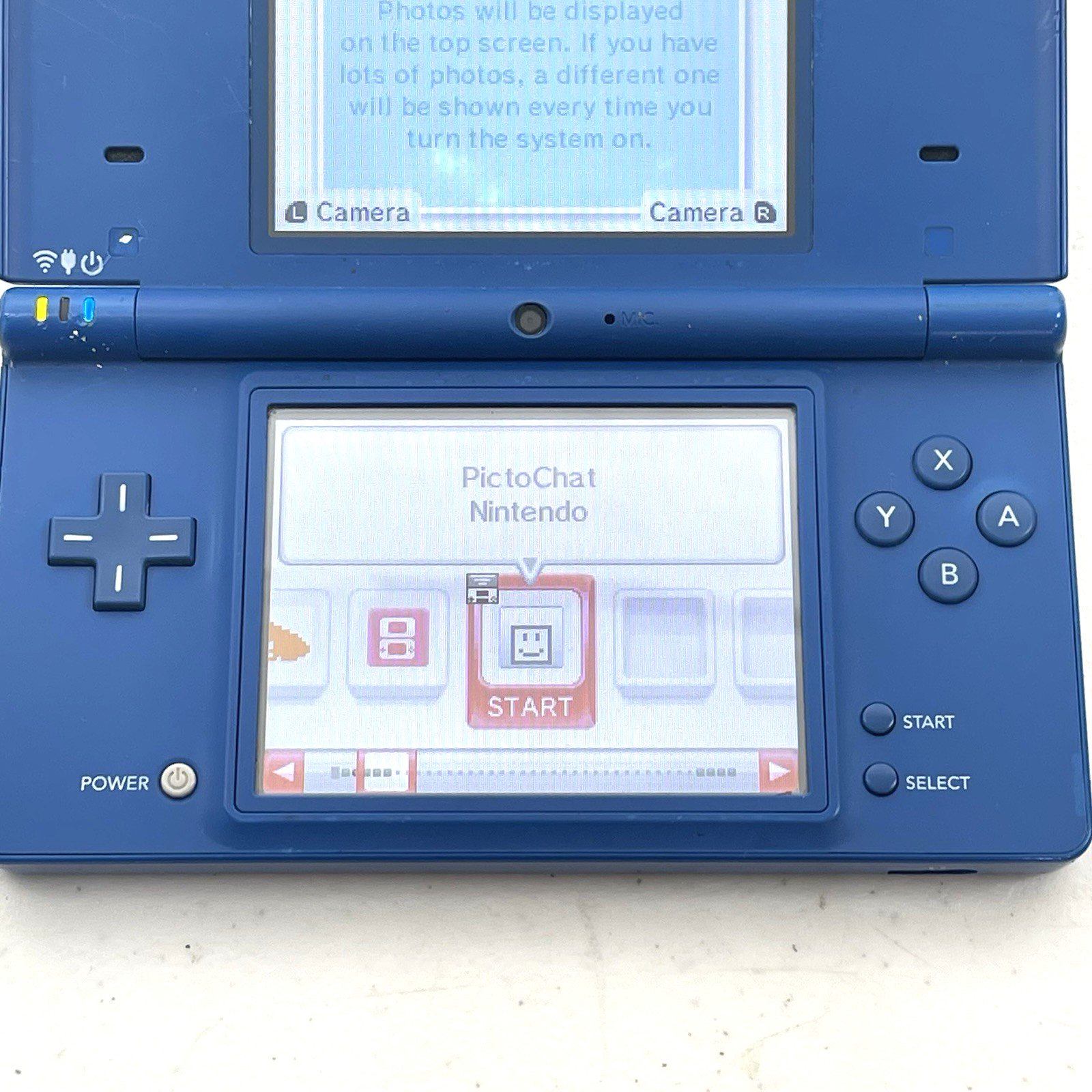 Nintendo DSi Matte Blue Console USA Parts Only Powers On OEM Charger VIDEO