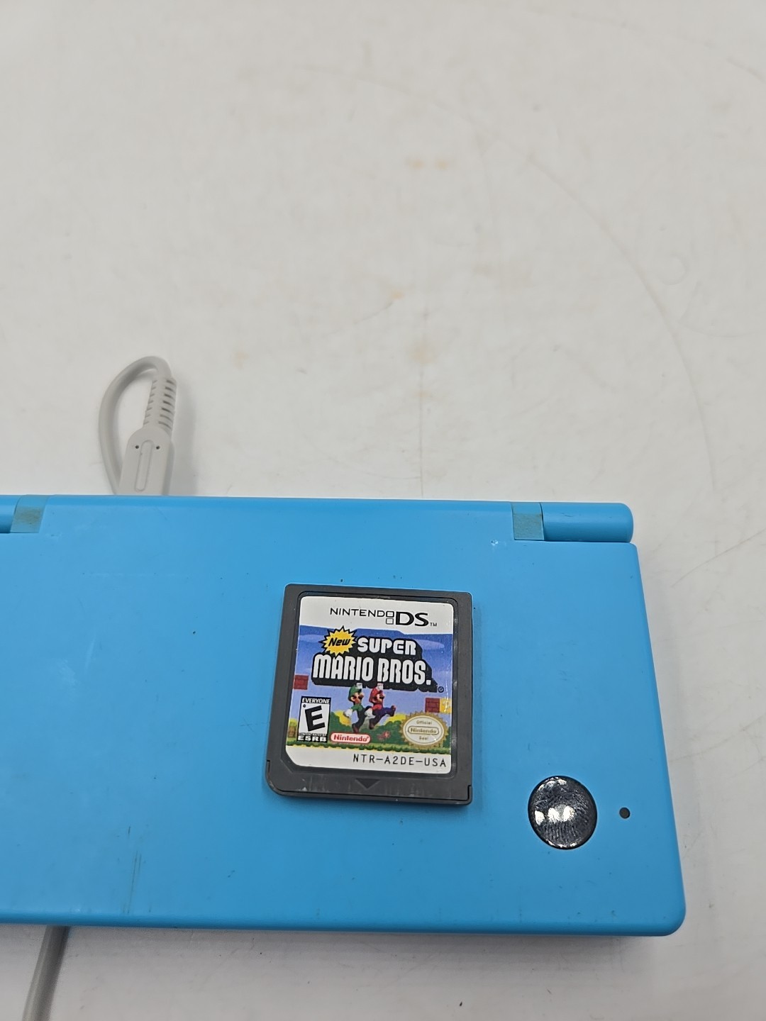 nintendo dsi console Blue Adapter & Pen With Super Mario Game Working