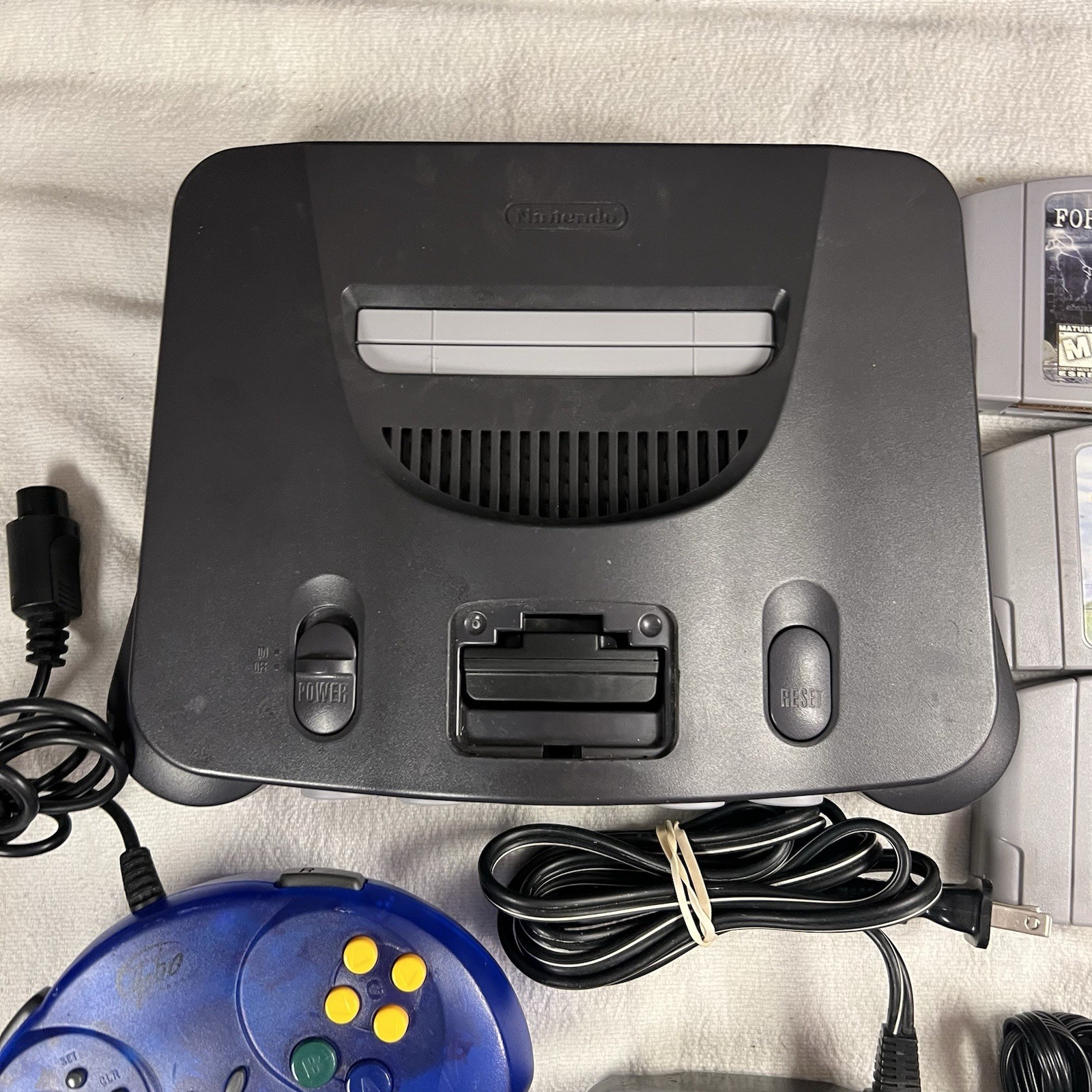 Nintendo 64 System Home Console Charcoal Gray Bundle 5 Games