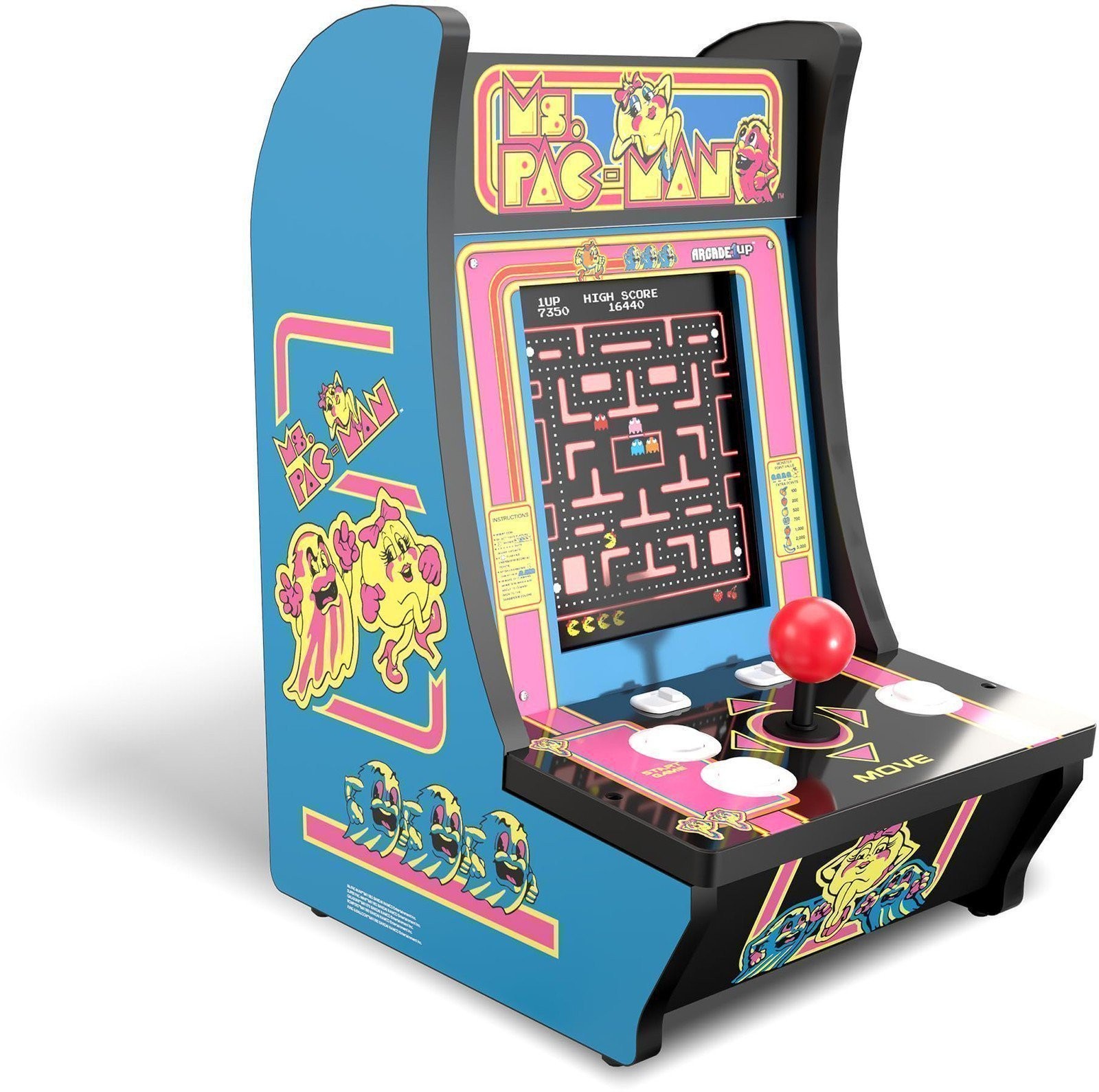 Arcade1Up Ms. Pac-Man Countercade 5-in-1 Arcade Machine 8″ A1U 1Y Warranty