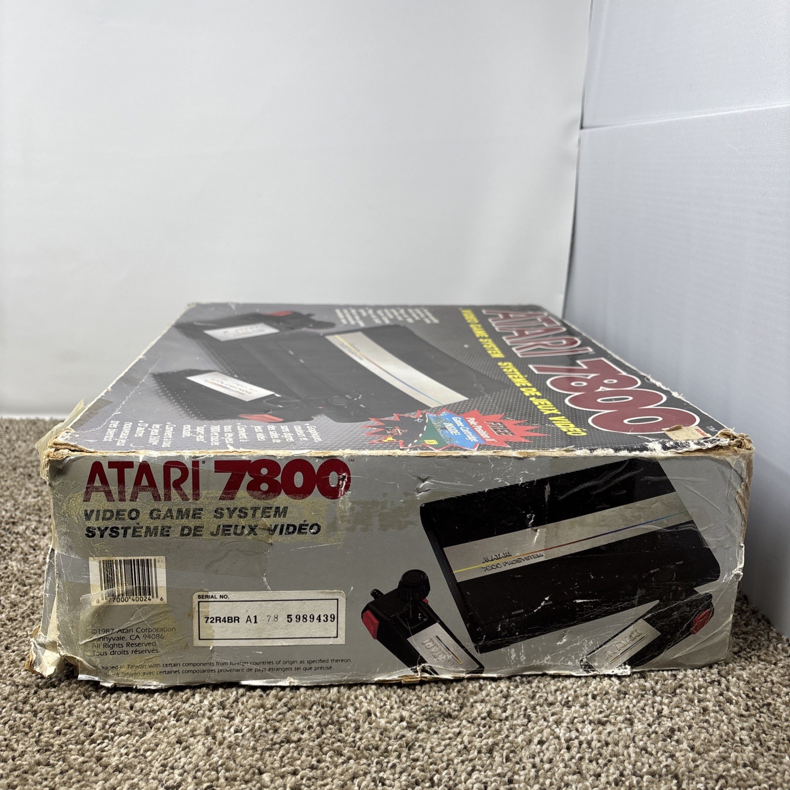 Atari 7800 Video Game Console With Controllers Game TESTED Bundle Lot In Box
