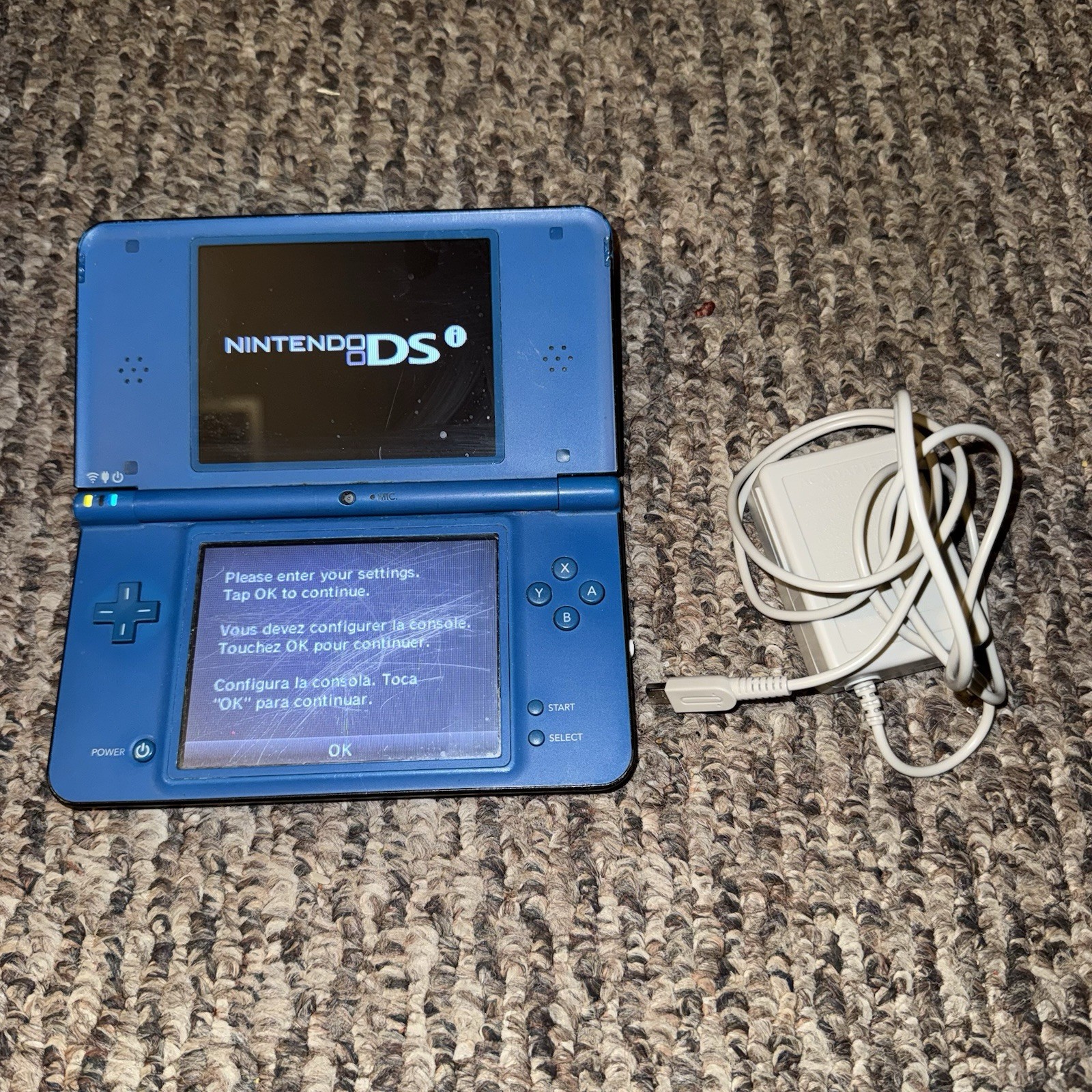 Nintendo DSi XL Blue w/ Charger Tested