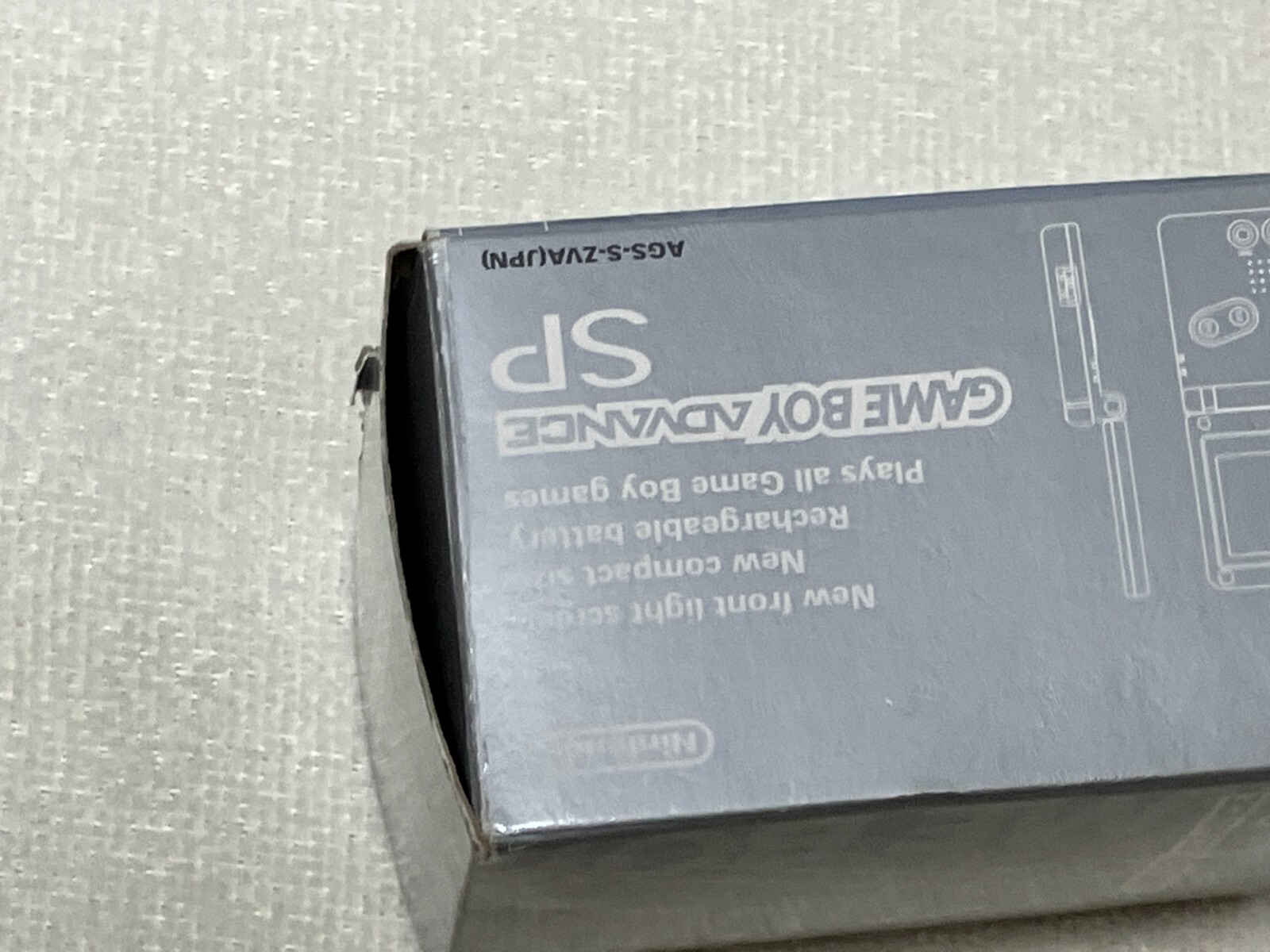 Nintendo Gameboy Advance SP Silver Console w/Box Charger Manual NTSC-J 9933